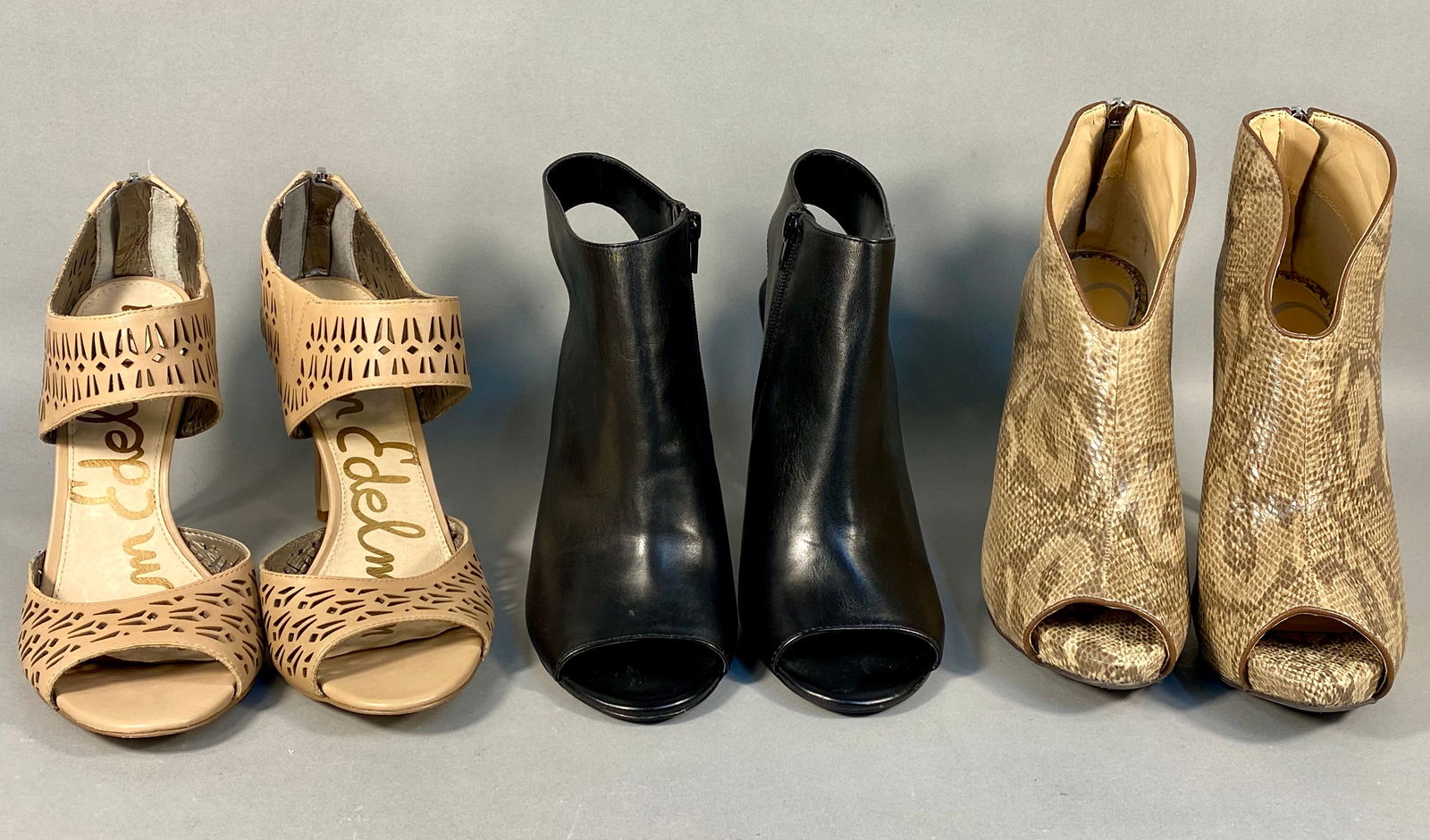 A Trio of Women's Designer Heeled Footwear by Sam Edelman, Steve Madden, and Jessica Simpson (1 of 17)