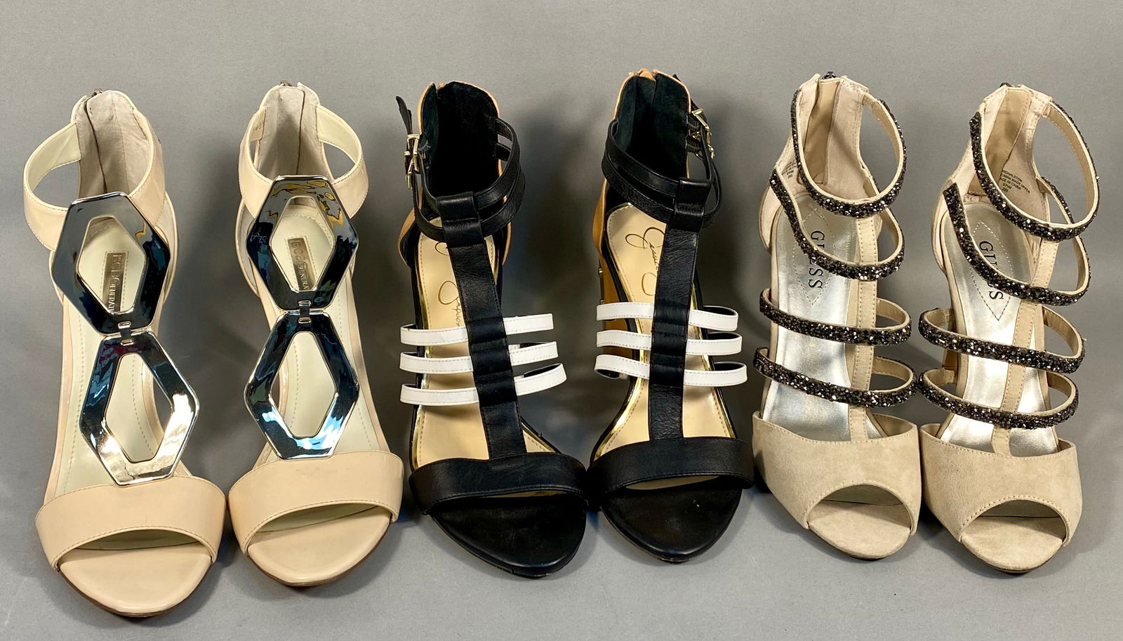 A Trio of Designer Women's High-Heeled Sandals including Jessica Simpson and Guess (1 of 18)