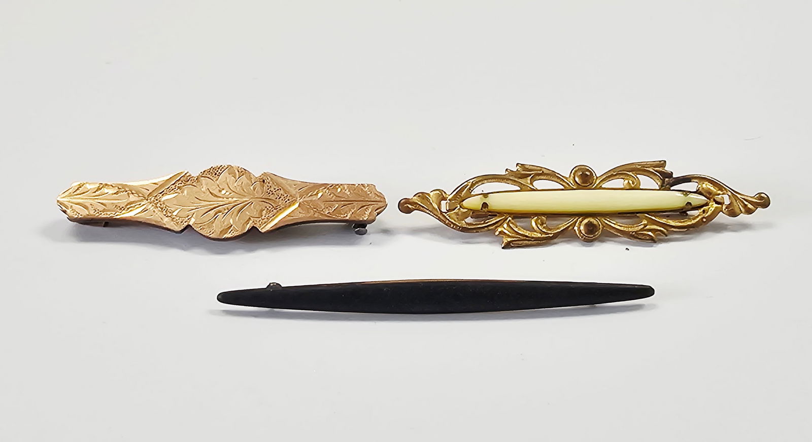 A Trio of Antique and Vintage Bar Brooches (1 of 7)