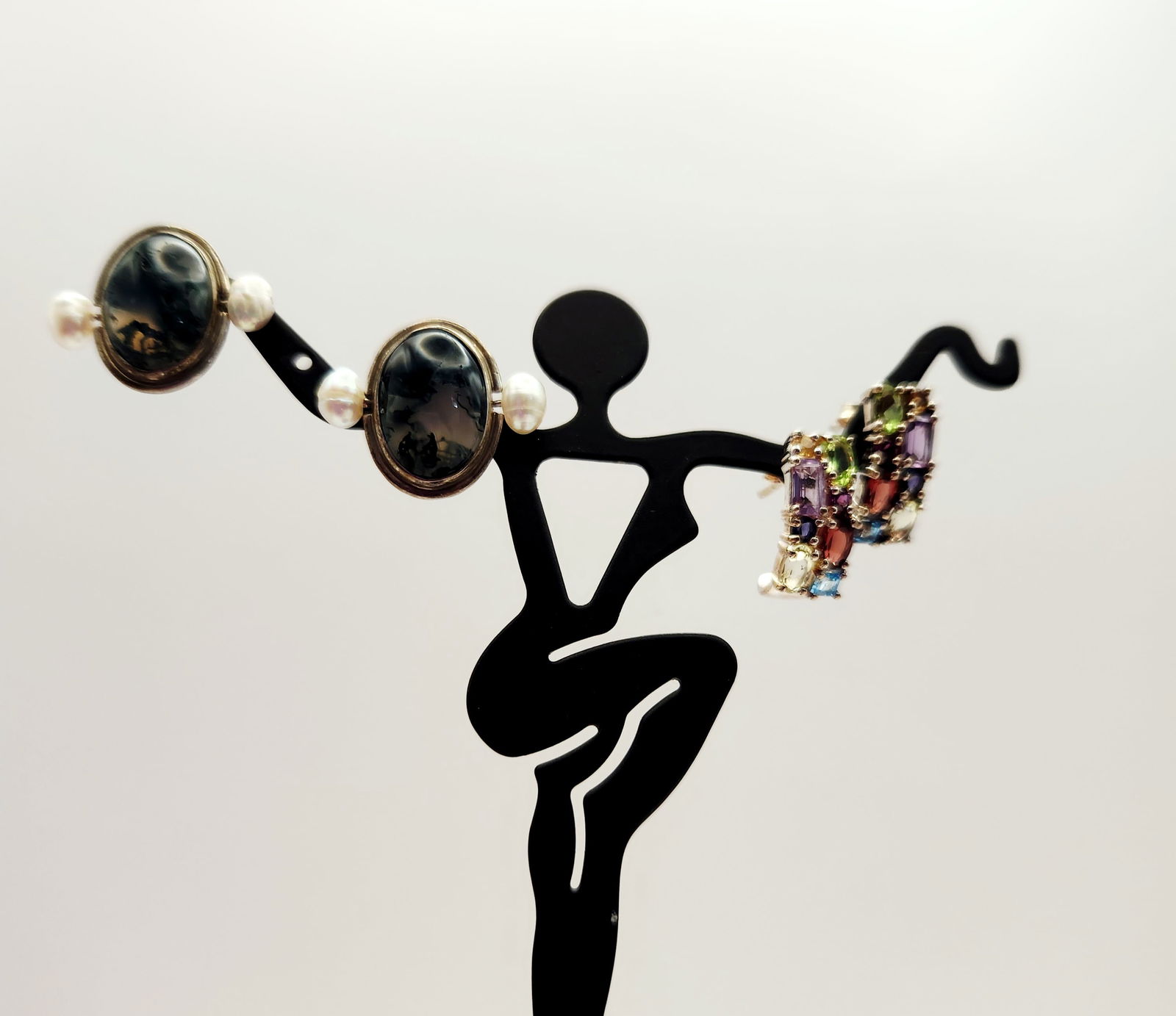 Sterling Silver Gemstone Earrings 8.4 Grams (1 of 10)