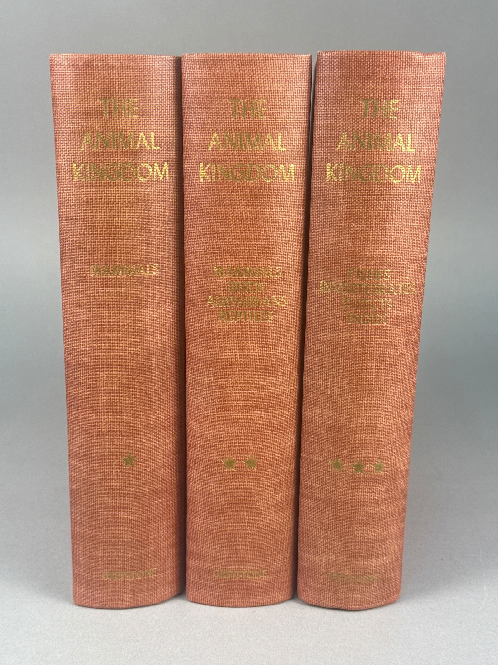 A Trio of Hardcover Books, The Animal Kingdom, Greystone Press, 1954 (1 of 7)