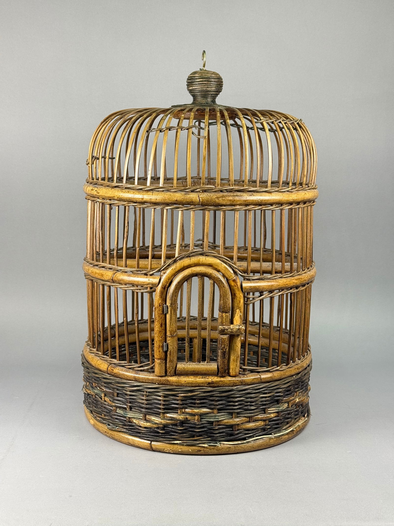 A Vintage Southeast Asian Style Bamboo and Rattan Domed Birdcage (1 of 9)