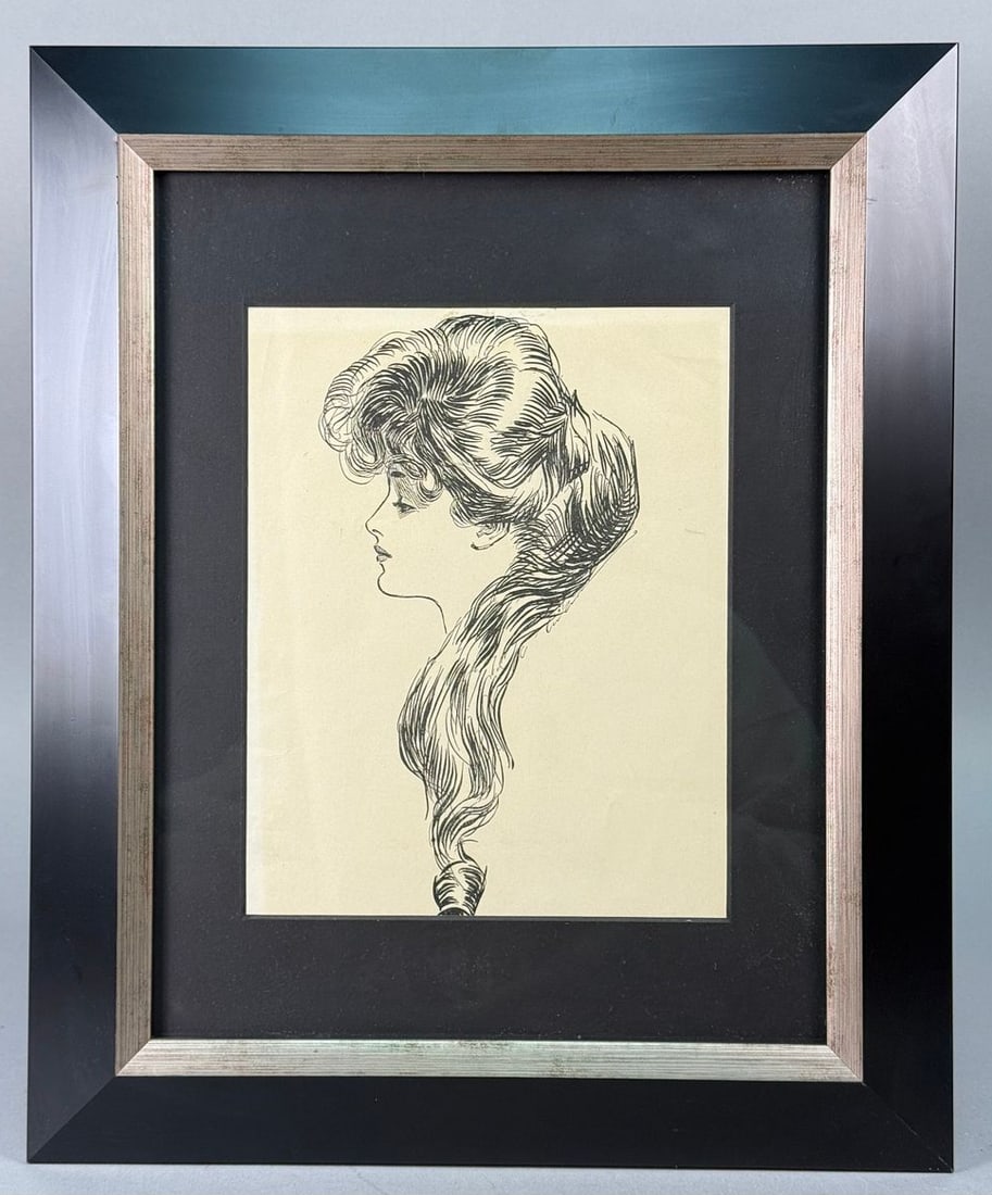 Pen and Ink Drawing of a Woman (1 of 4)