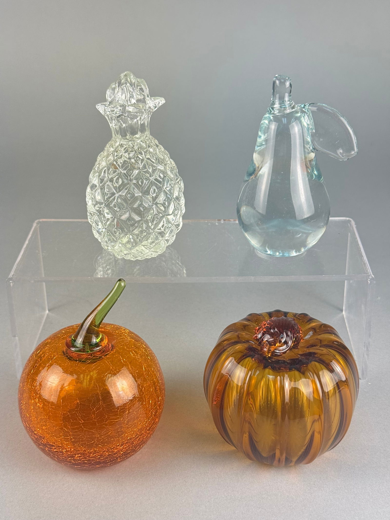 A Collection of Four Art Glass Decorative Fruits and Gourds (1 of 3)