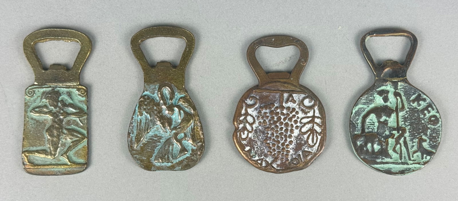 A Collection of 4 Vintage Greek Brass and Bronze Bottle Openers (1 of 19)