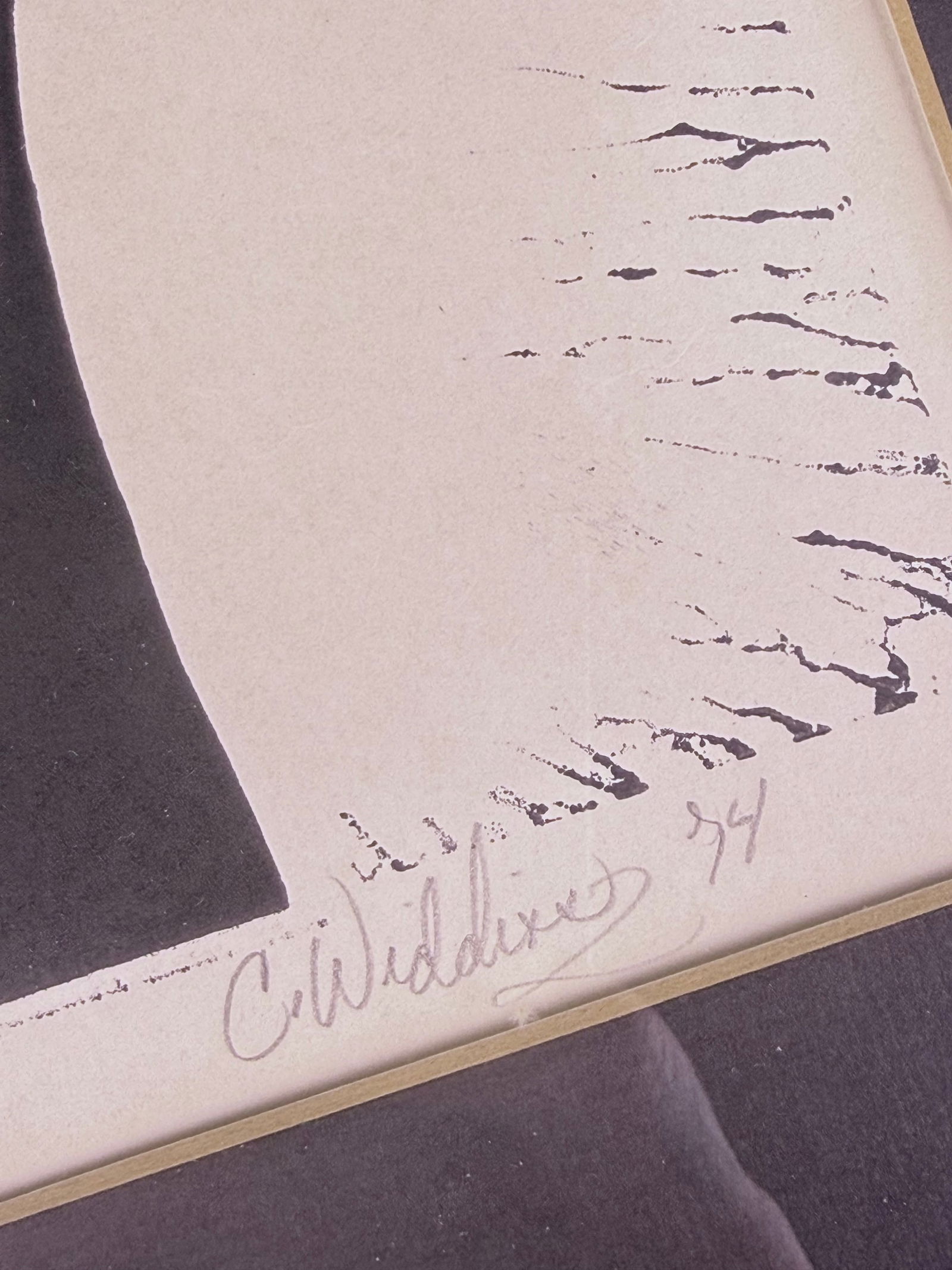 Contemporary Block Print Signed - 4