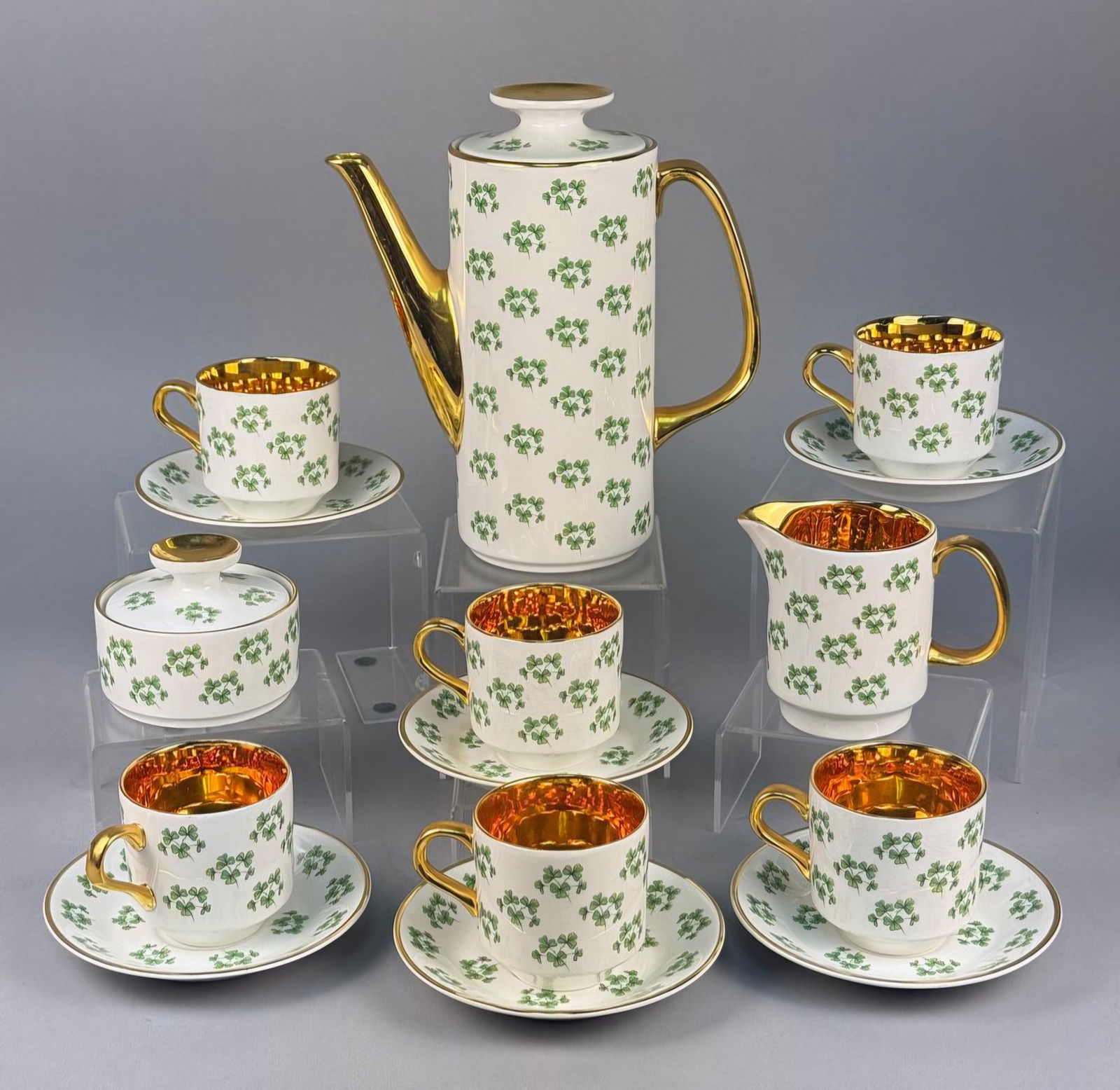 A Collection of 16 Arklow Patricia Ceramic Coffee Service Pieces (1 of 11)