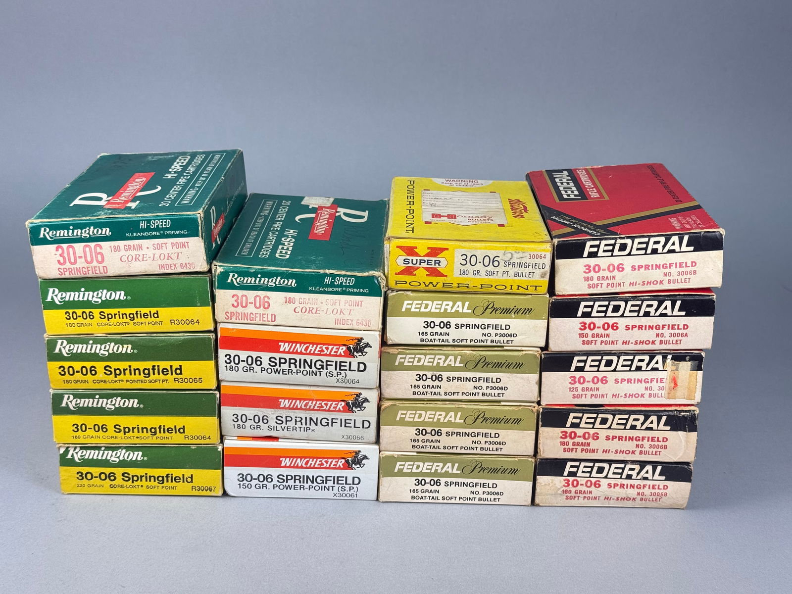 Collection of Vintage and Modern Empty 30-06 Rifle Cartridge Boxes and Spent Casings (1 of 8)