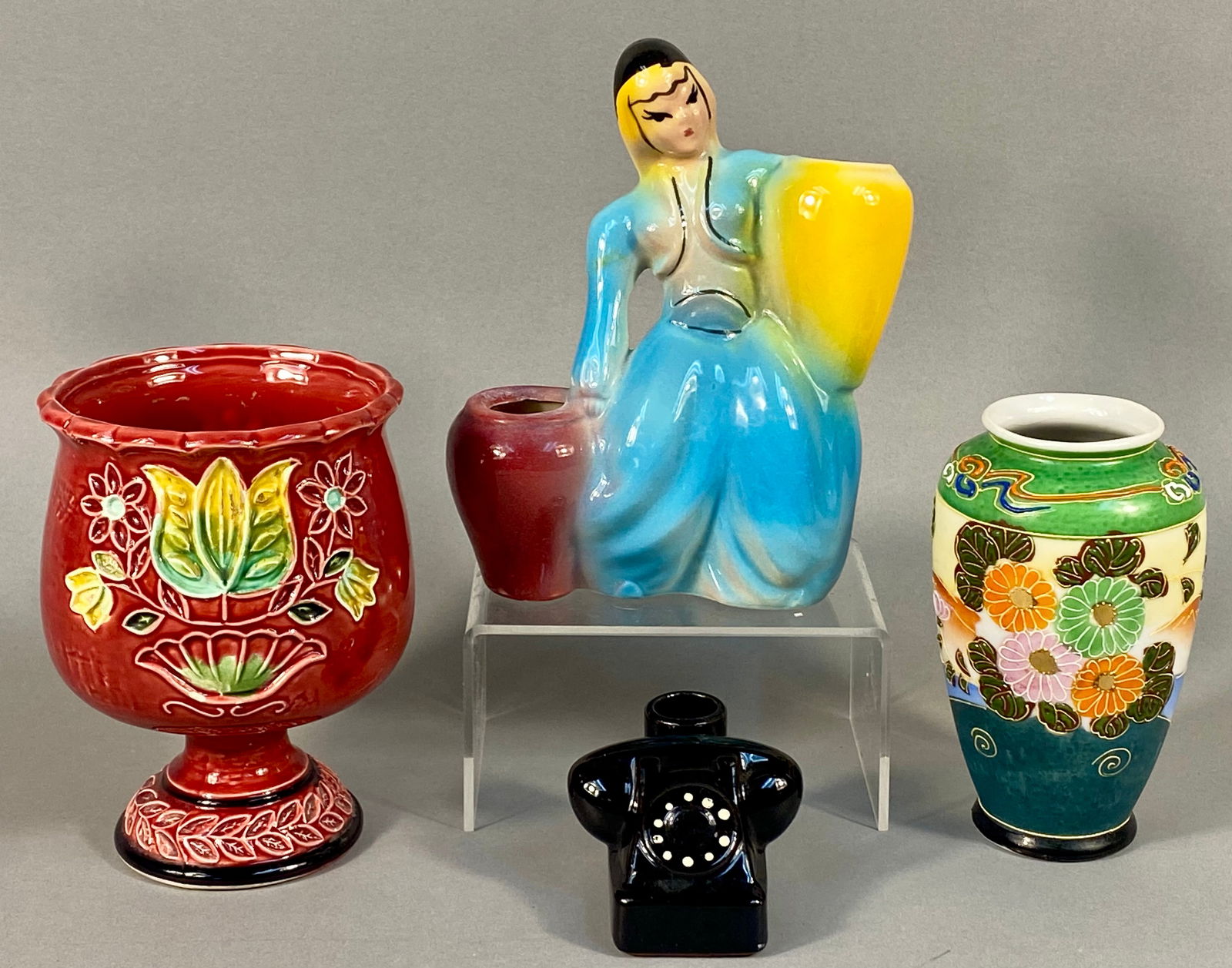 A Collection of Four Mid-Century Novelty Ceramic Planters and Vases (1 of 11)