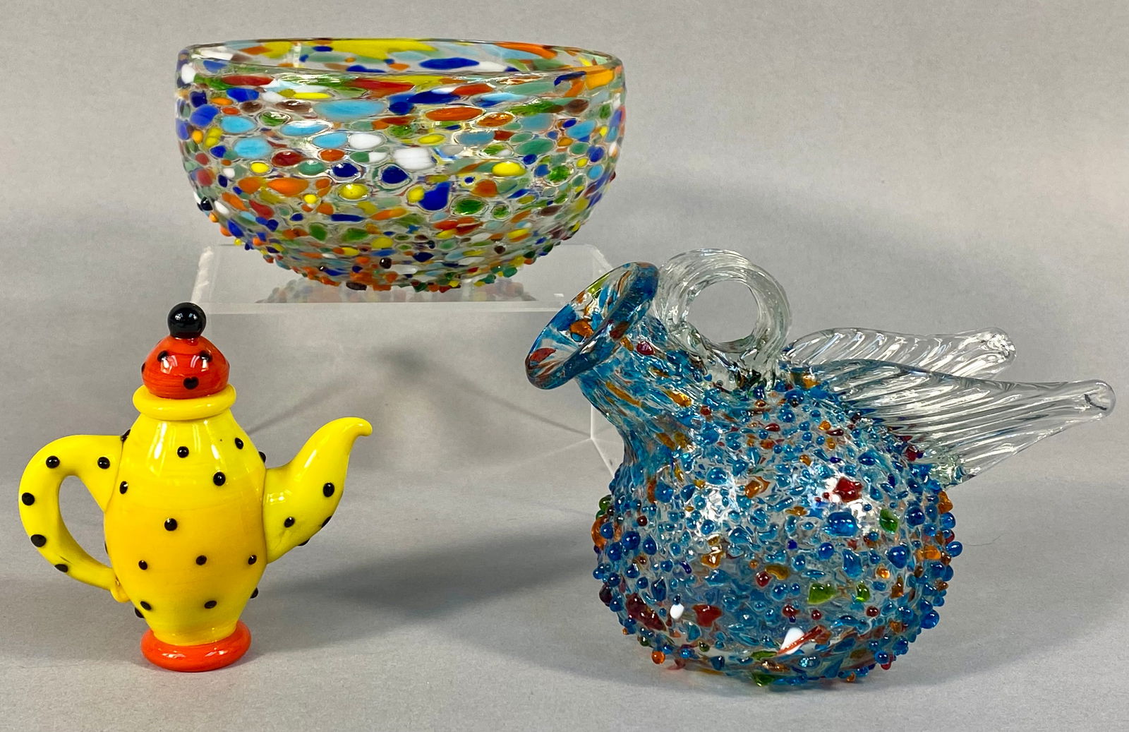 A Trio of Decorative Art Glass Objects in Murano Style (1 of 10)