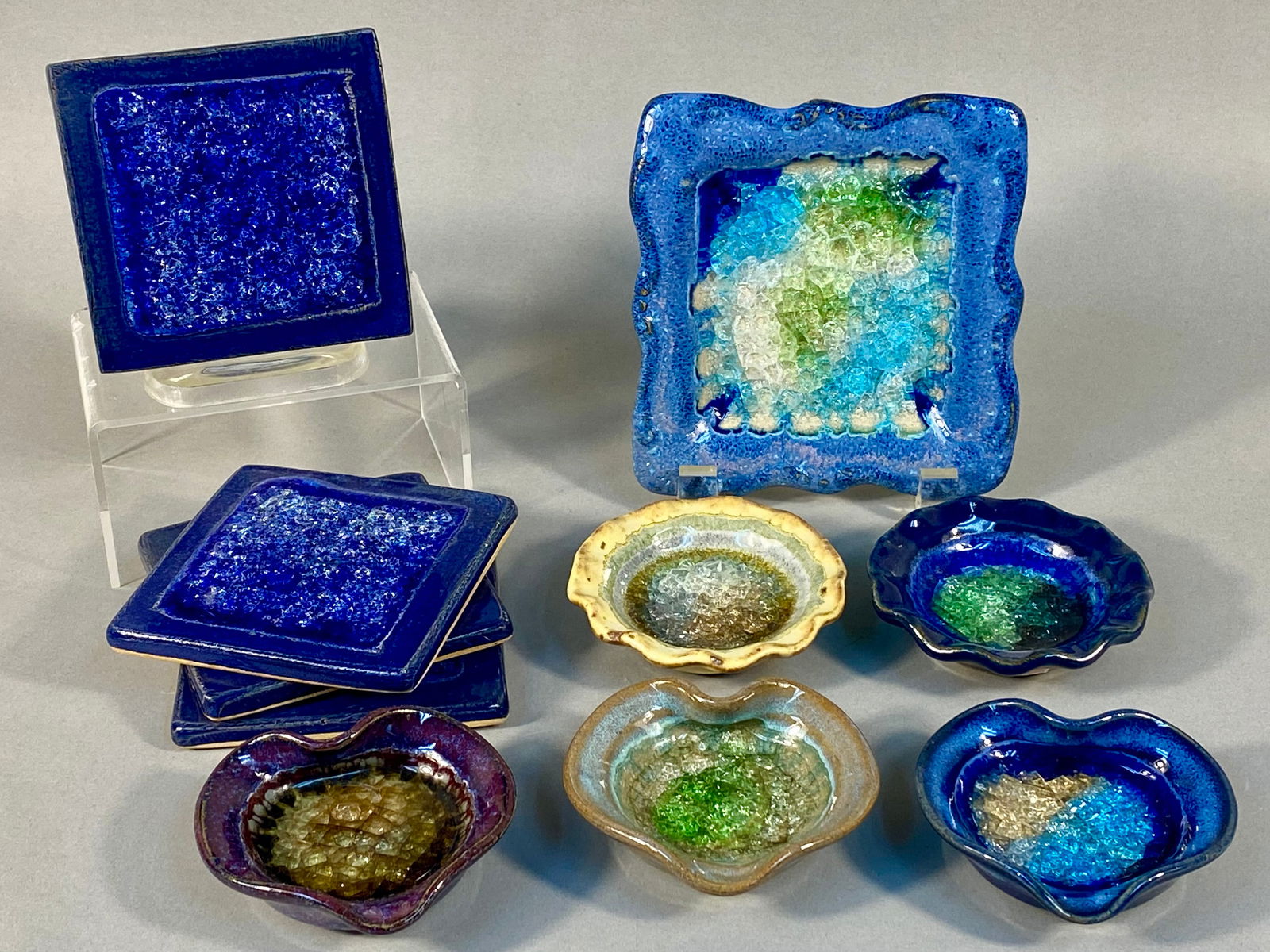 A Collection of 10 Down to Earth Pottery Artisan Series Dishes and Coasters (1 of 7)