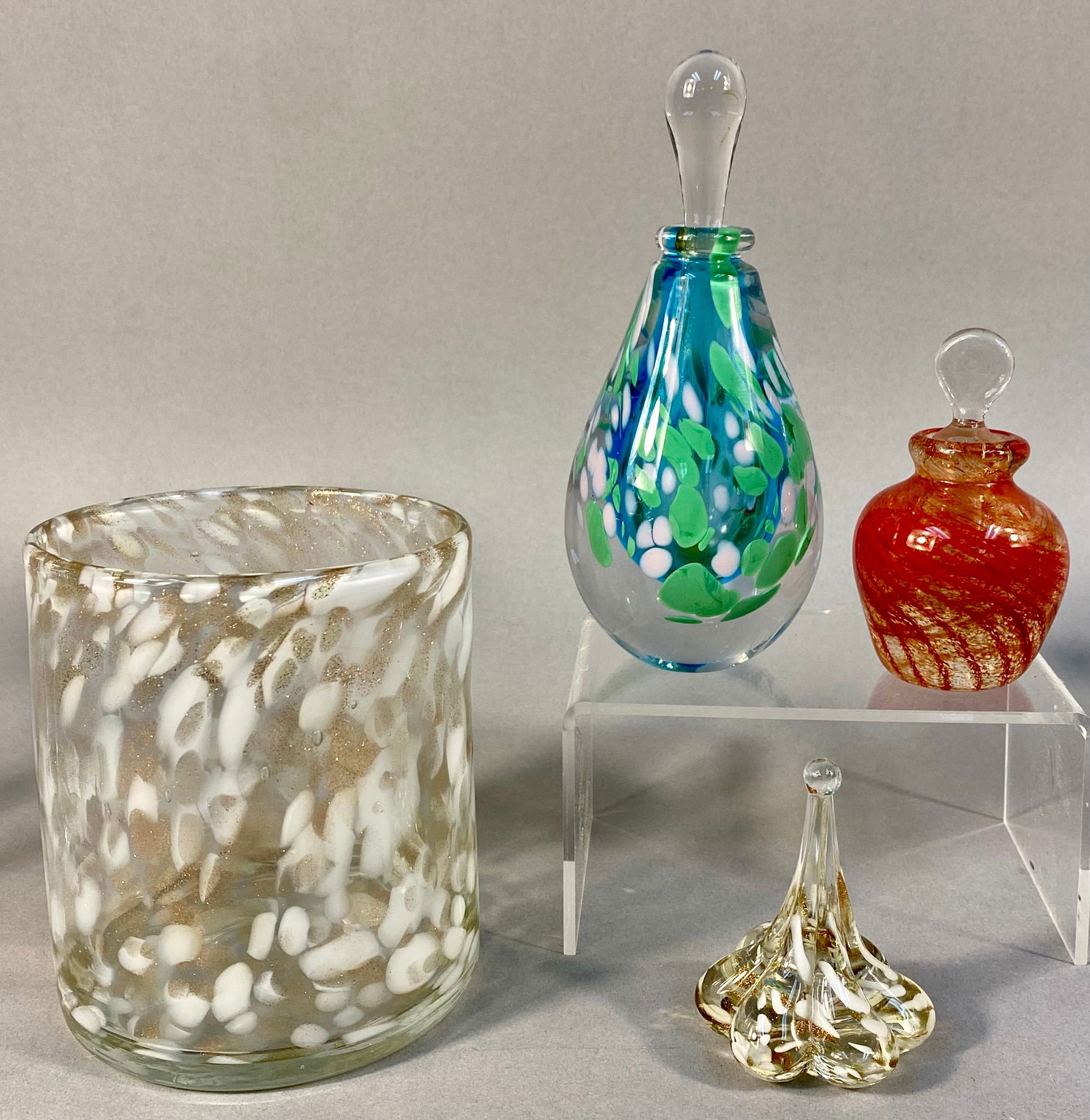 A Collection of 4 Studio Art Glass Objects Attributed to Maxence Parot (1 of 5)