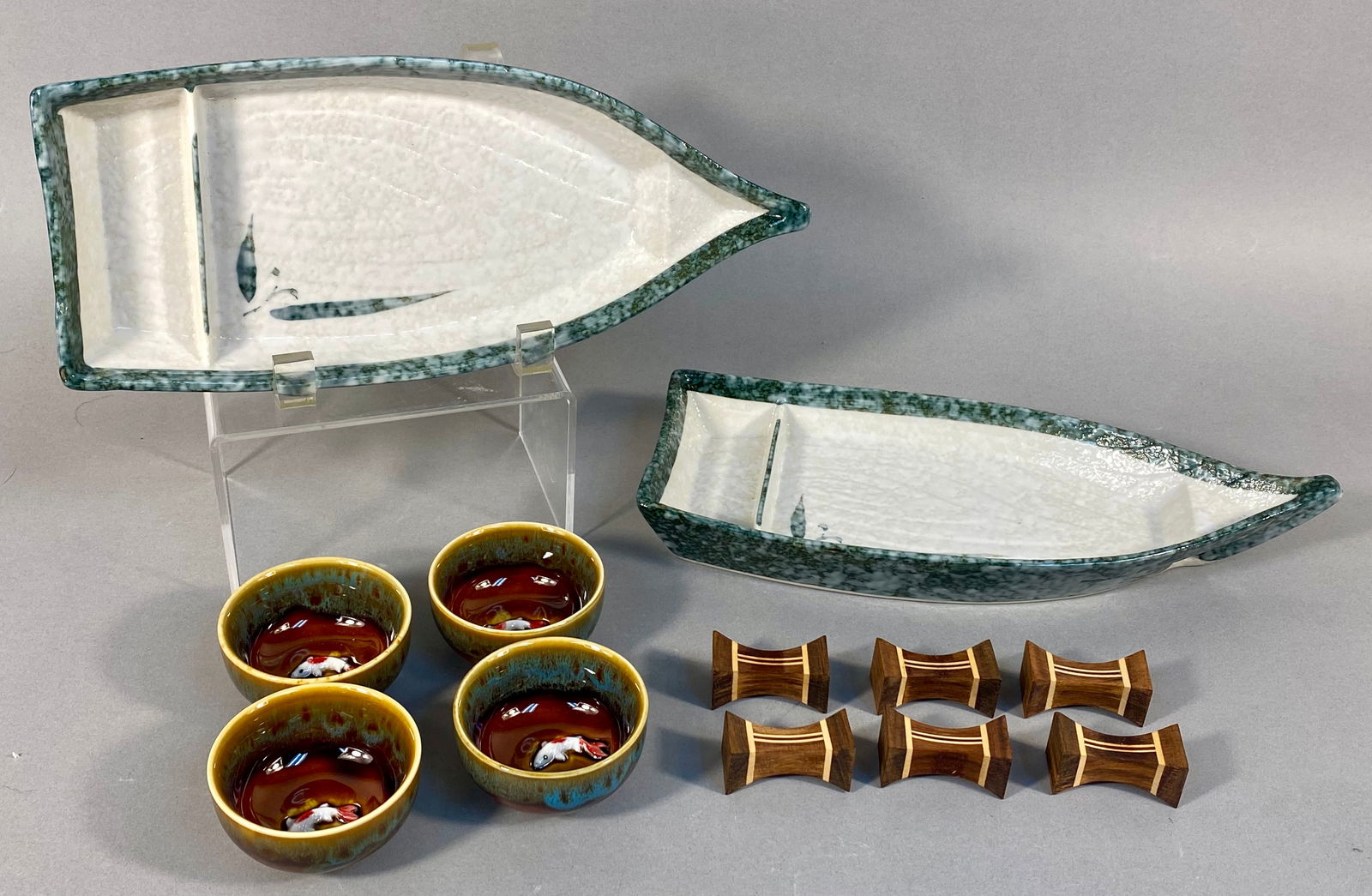 Contemporary Japanese Style Ceramic and Wood Dining Ware (1 of 7)