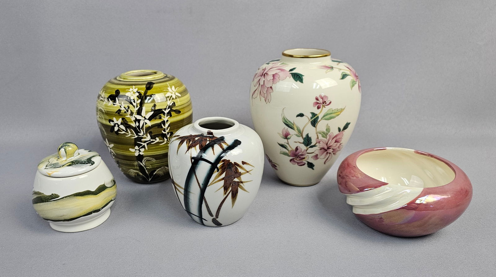 A Collection of 5 Decorative Vessels Including a Lenox Vase (1 of 17)