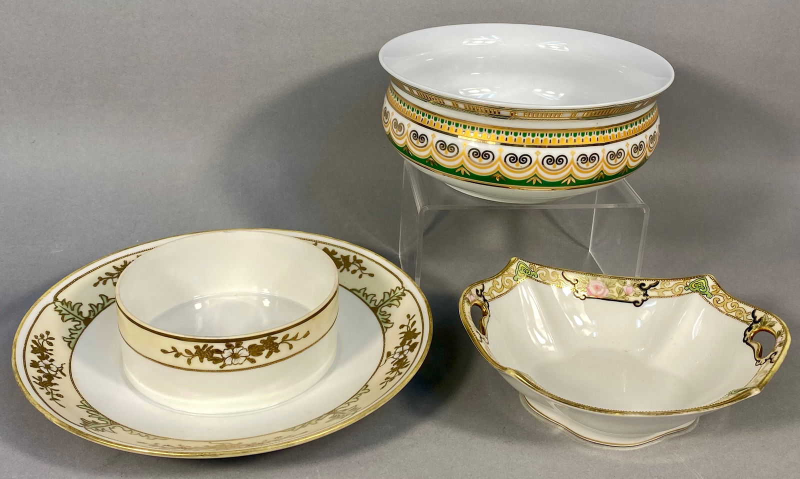 A Collection of Hand Painted Nippon and Russian Porcelain Tableware (1 of 10)
