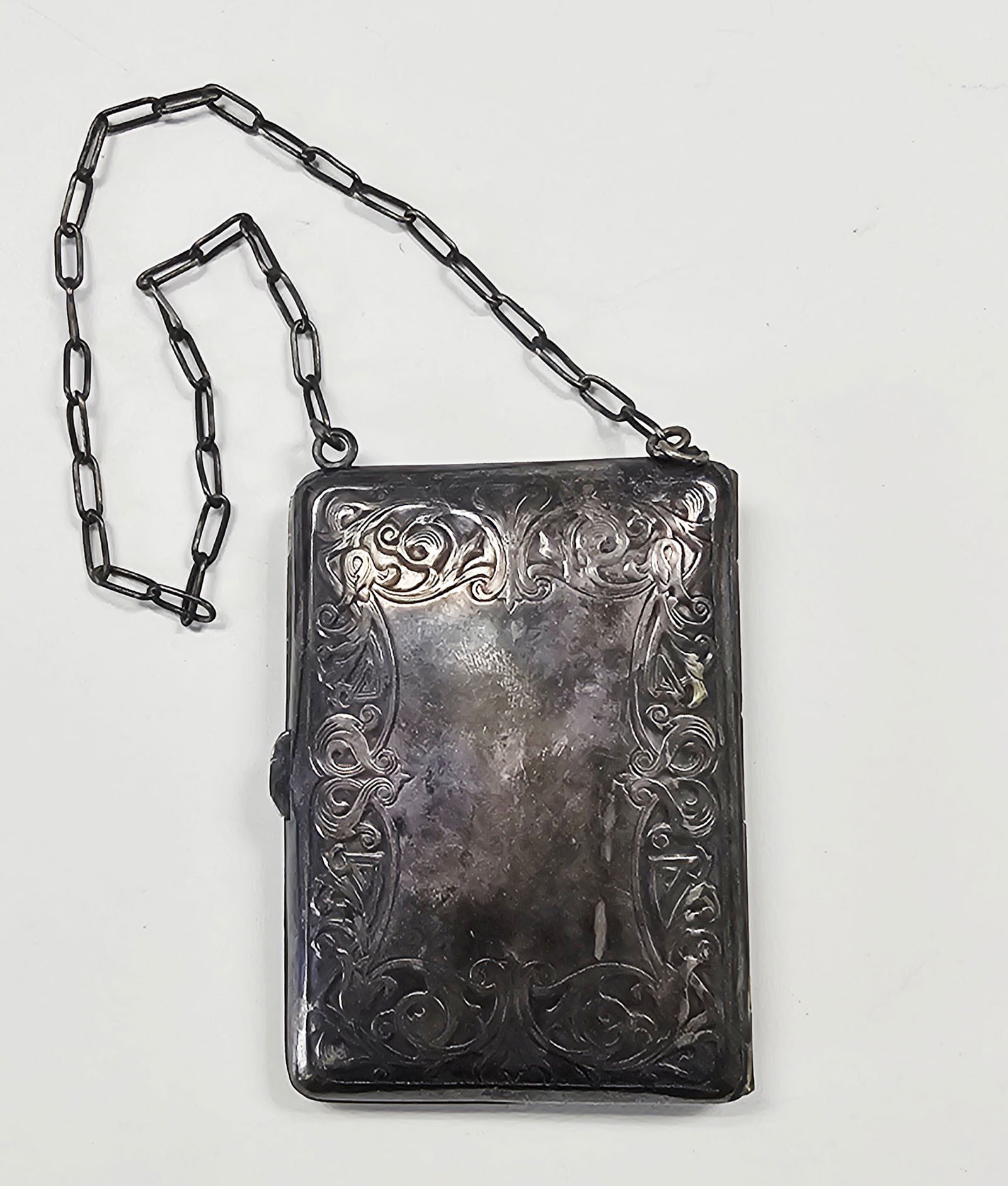 Antique Victorian Sterling Silver Repousse Engraved Dance and Coin Purse (1 of 17)
