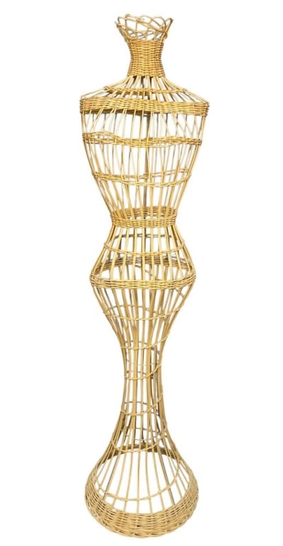 A Vintage Wicker Dress Form Mannequin (1 of 7)