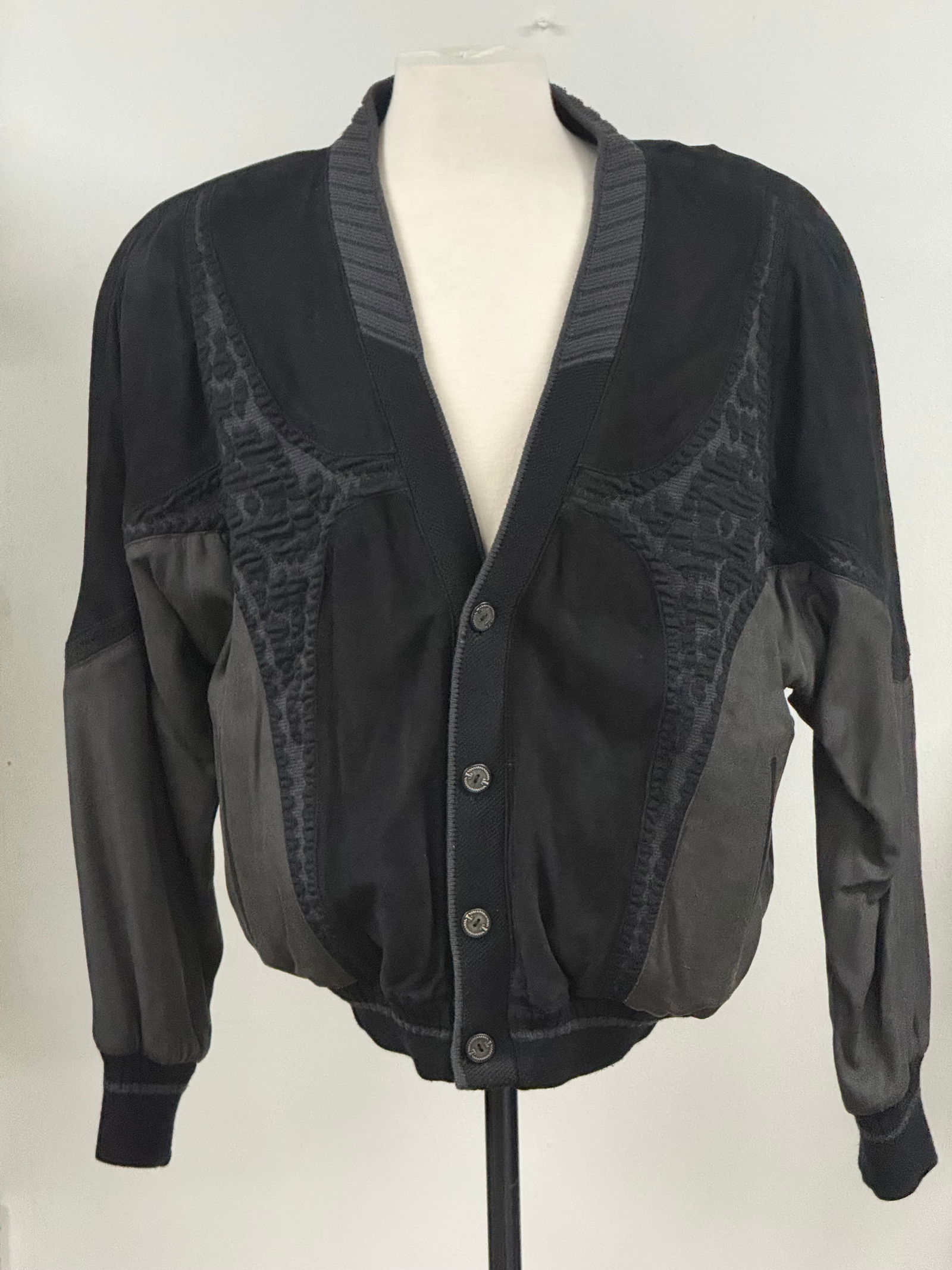 A Torras Mixed-Media Suede and Knit Cardigan Jacket (1 of 8)