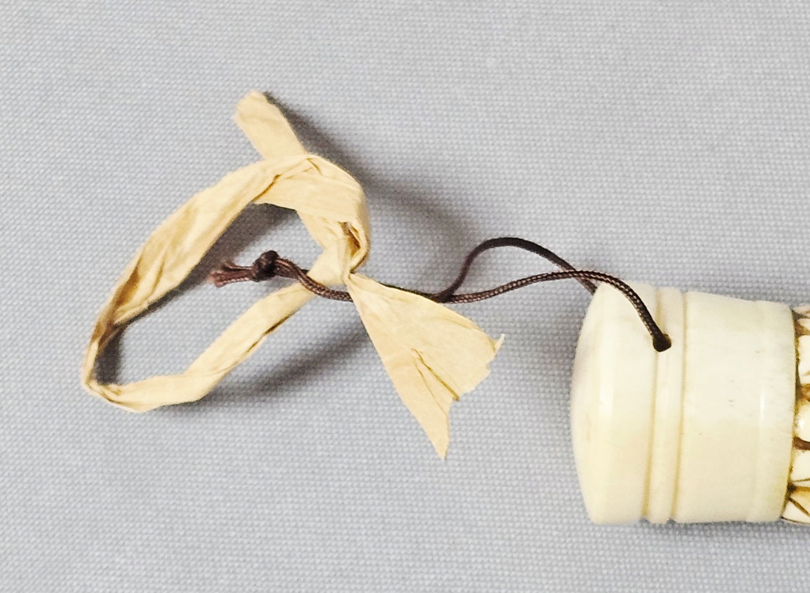 Carved Bone Calligraphy Brush with Lucky Pattern - 7