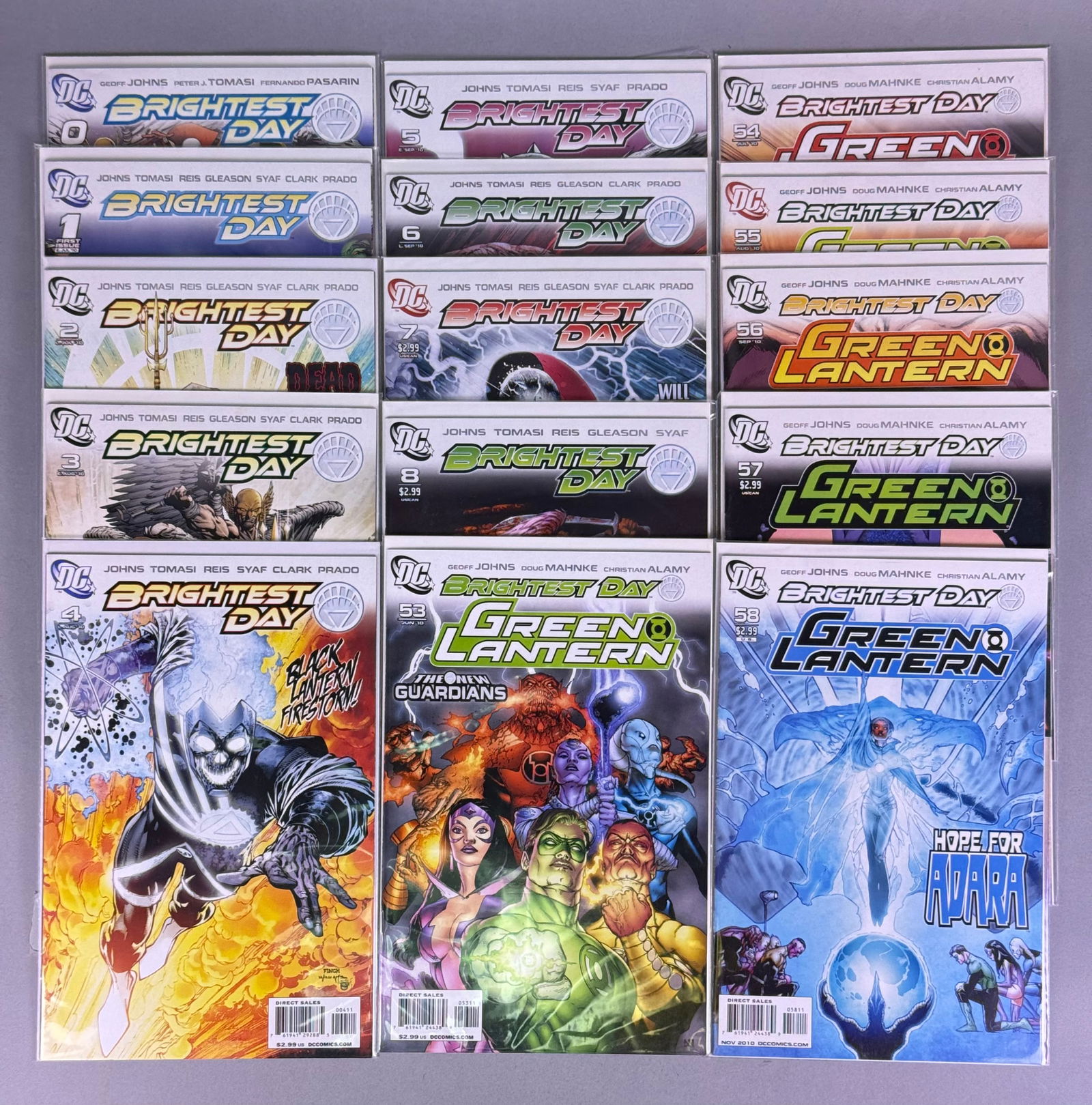 A Collection of DC Comics Brightest Day and Green Lantern Series Issues (1 of 6)