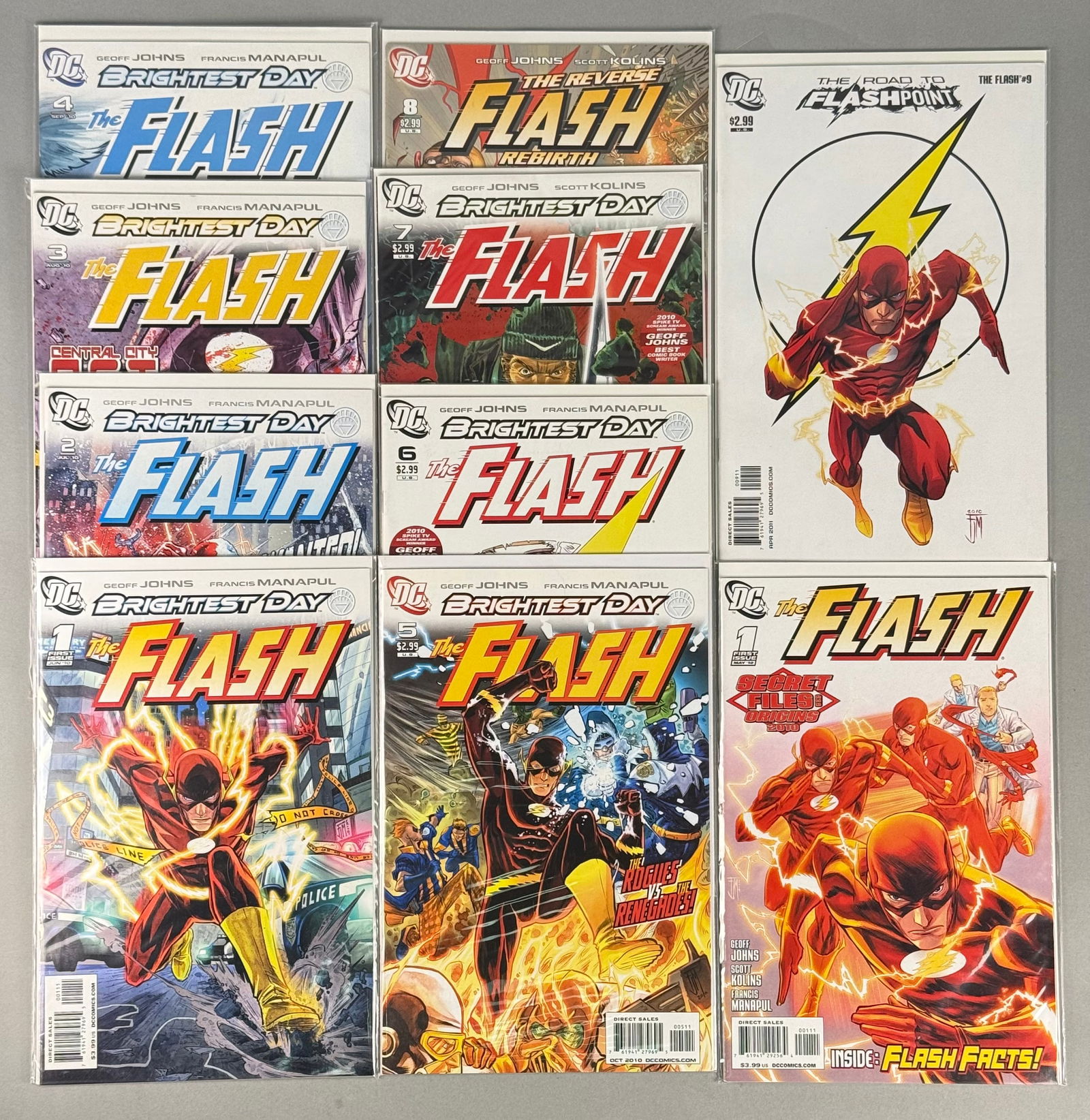 A Collection of DC The Flash Brightest Day Comic Books by Geoff Johns (1 of 6)
