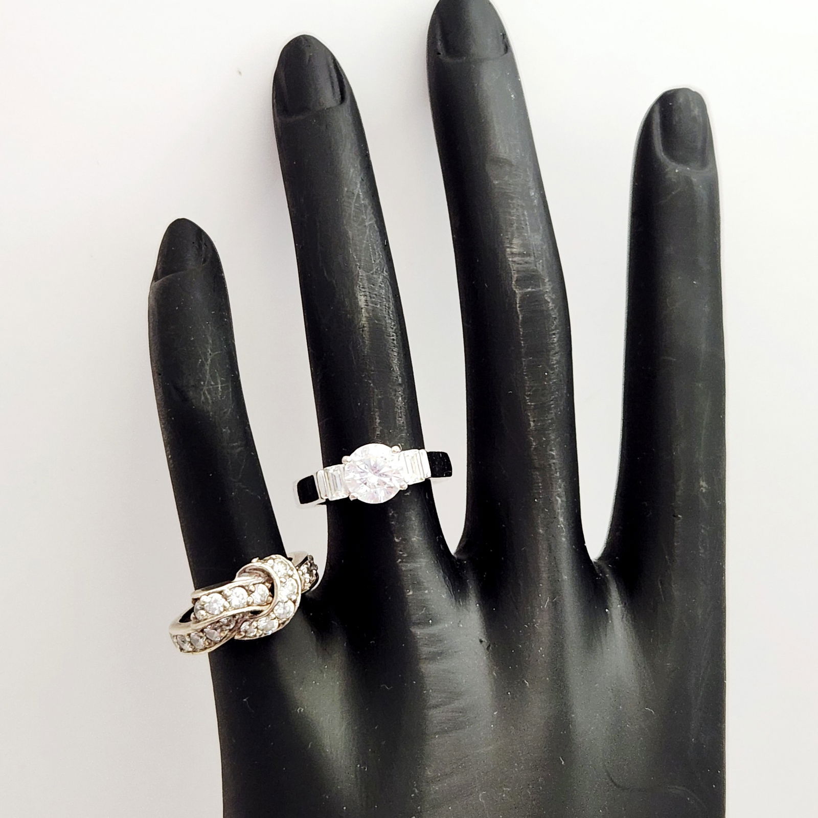 Sterling Cubic Zirconia Rings 8.4 Grams (1 of 11)