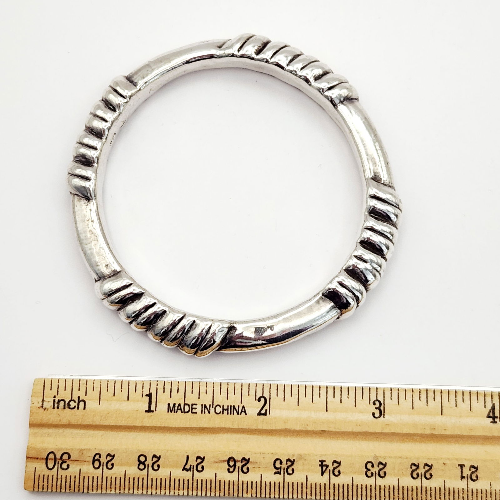 Sterling Bangle Bracelet 23.7 Grams - 4