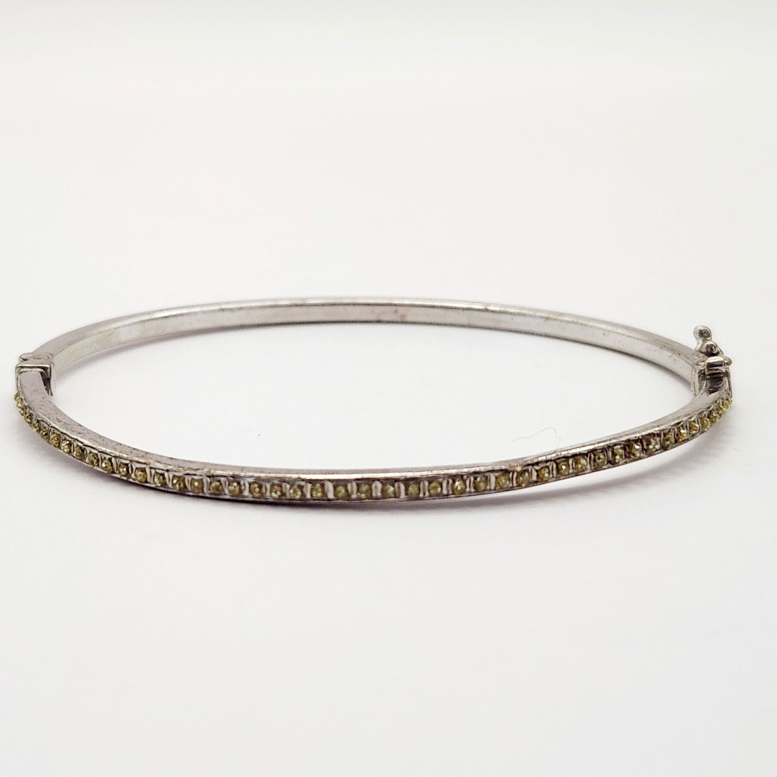 Sterling Silver Gemstone Bangles 25.4 Grams - 6