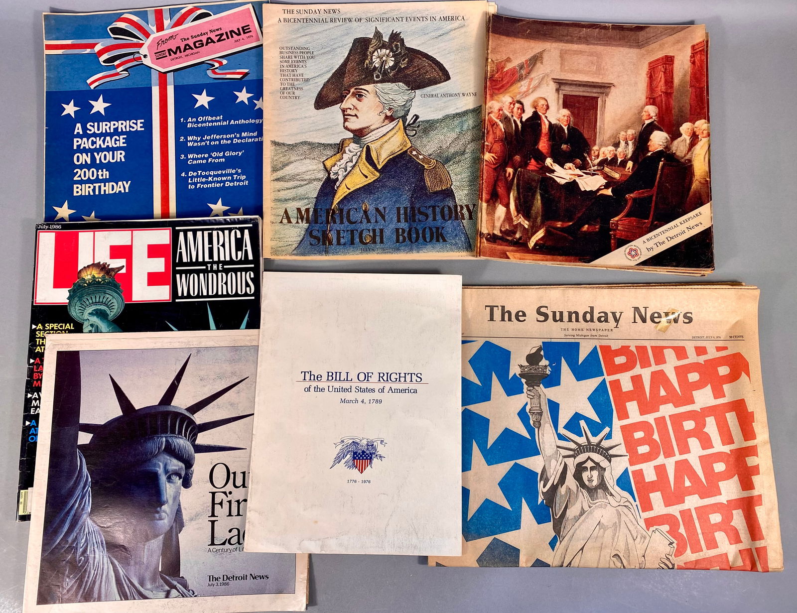 A Collection of American Bicentennial and Statue of Liberty Centennial Commemorative Periodicals and (1 of 18)