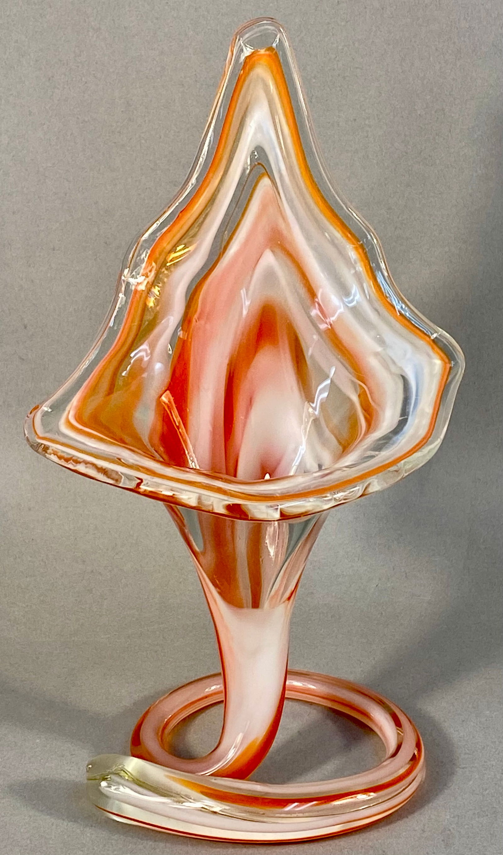 Sooner Art Glass Jack-in-the-Pulpit Vase with Coil Base (1 of 4)