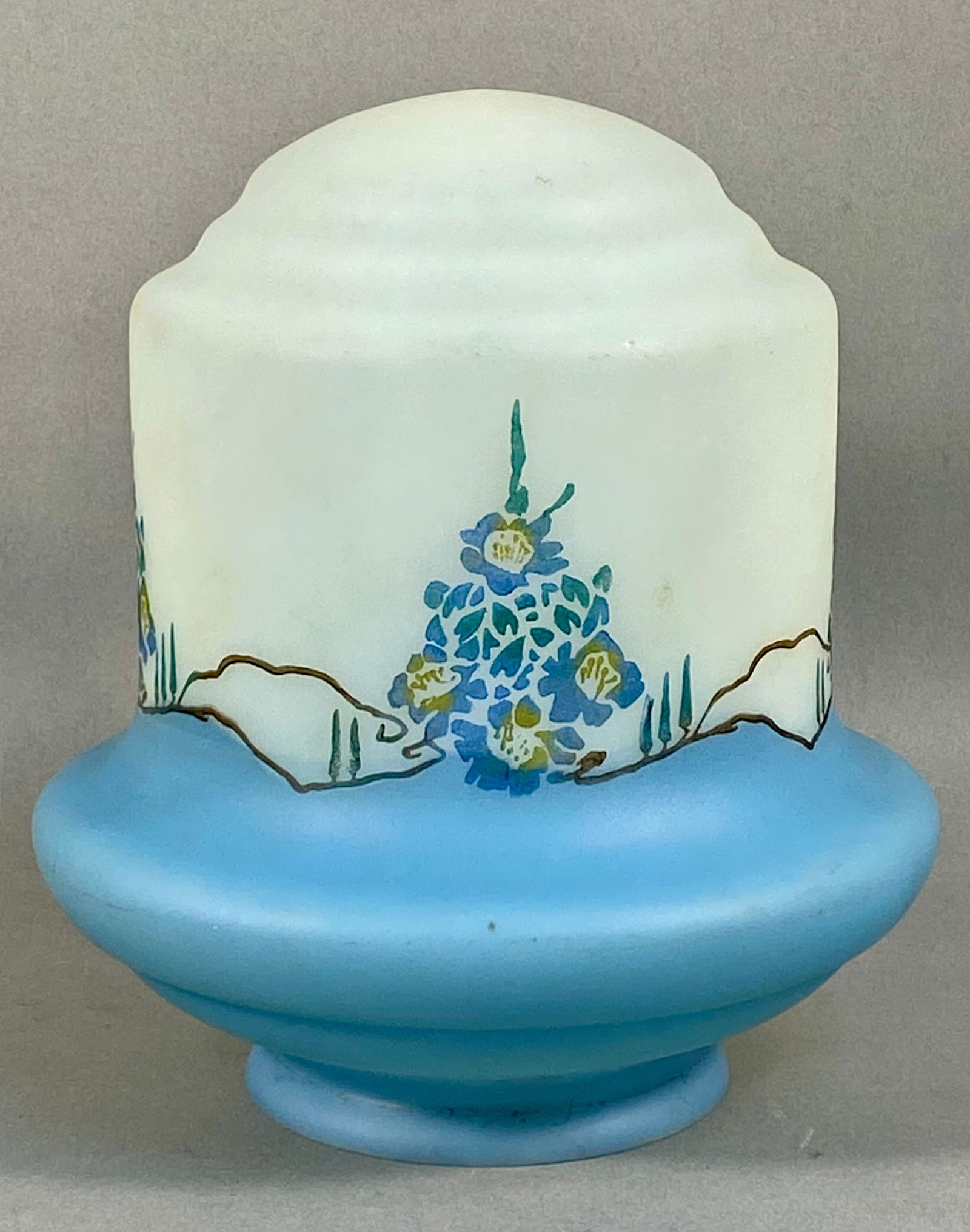 Art Deco Style Hand-Painted Frosted Glass Lamp Shade (1 of 4)