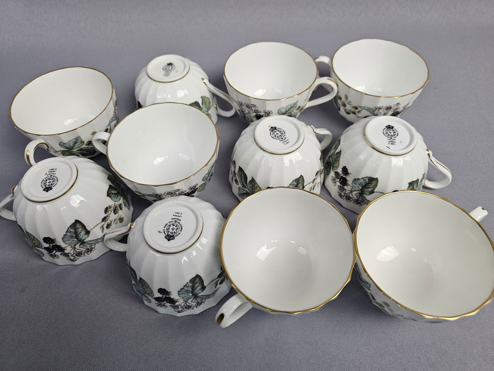 Royal Worcester Lavinia Pattern Bone China Dish Set - 12