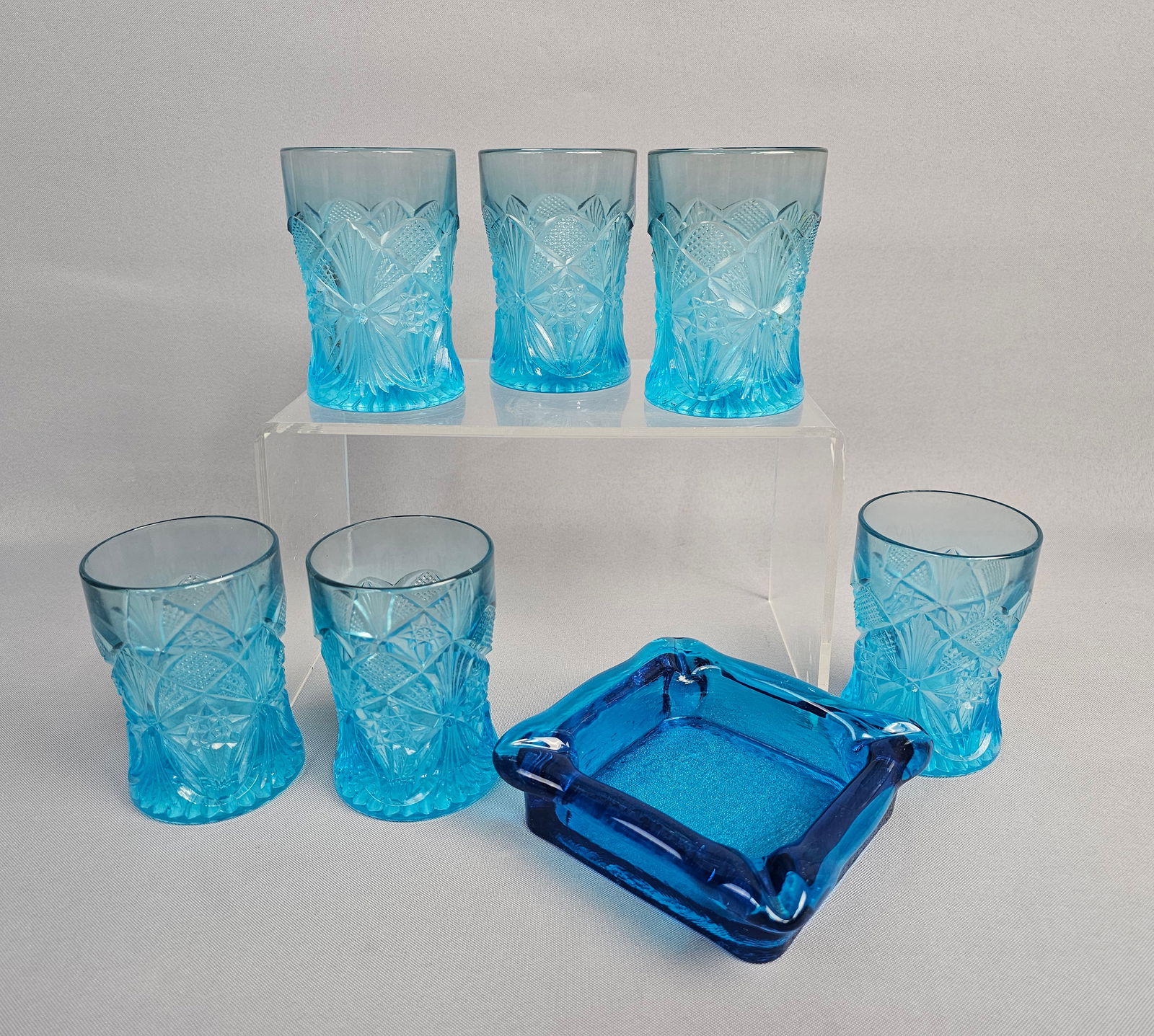 A Collection of Mid Century Modern Blue Glassware (1 of 10)