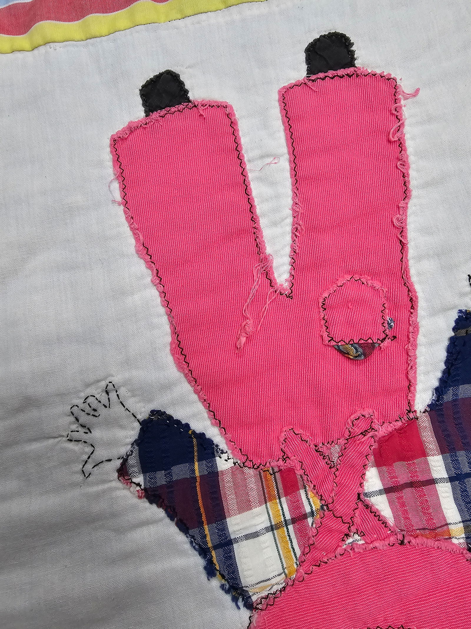 A Vintage Hand Appliqu?© Overall Sam Patchwork Quilt - 6