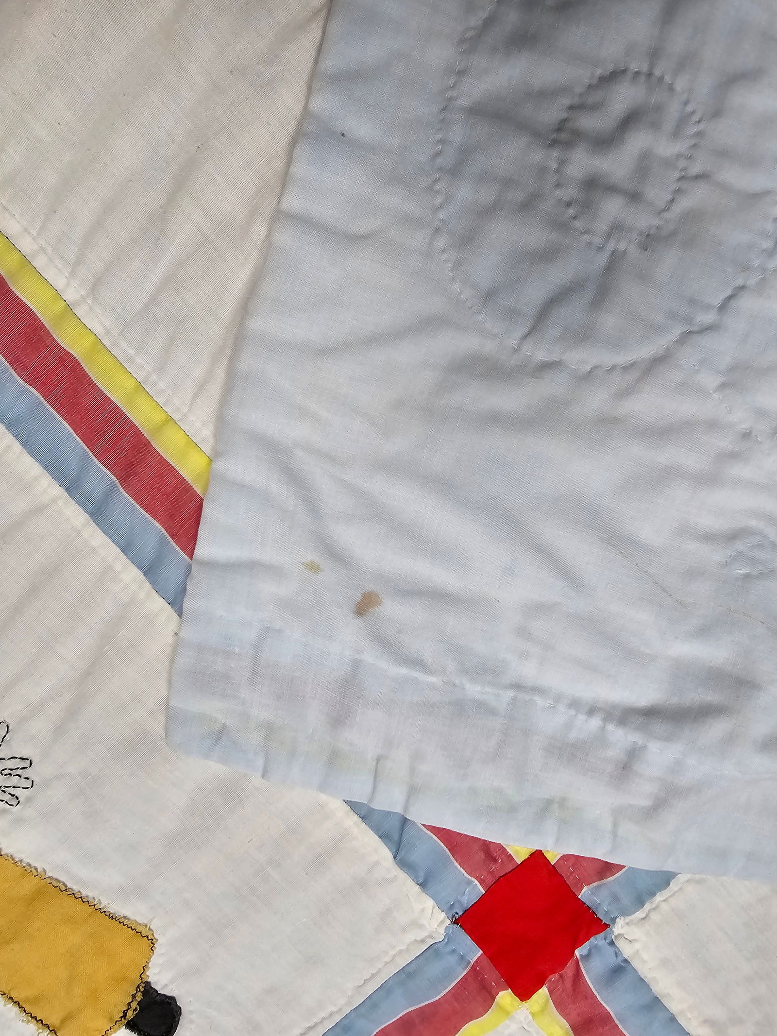 A Vintage Hand Appliqu?© Overall Sam Patchwork Quilt - 8