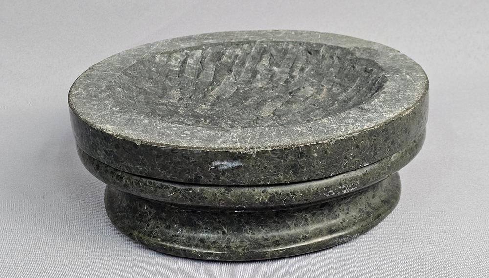 A Dark Green Stone Mortar Bowl (1 of 13)