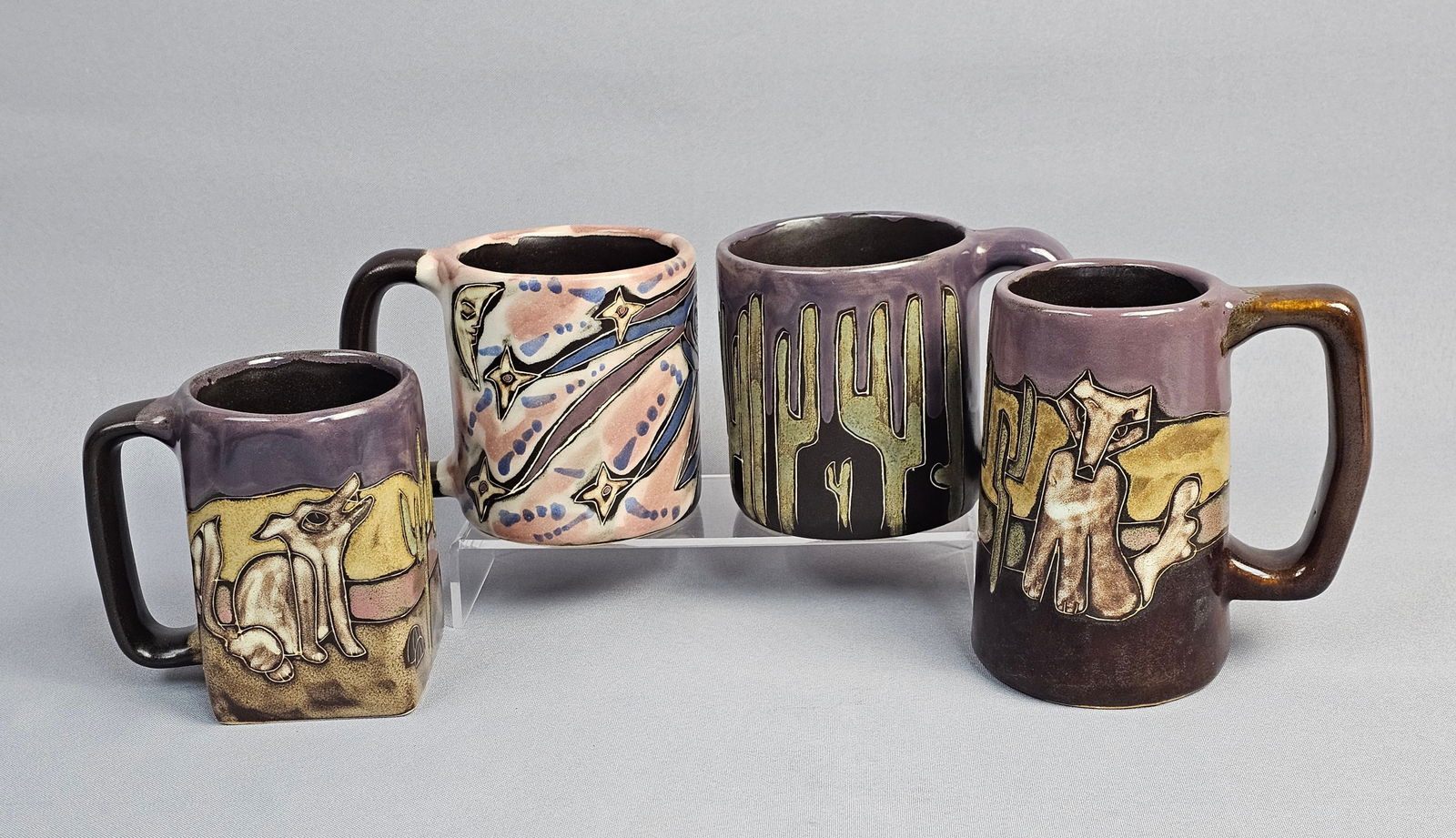 A Collection of 4 Mara Mexico Art Pottery Stoneware Mugs (1 of 12)