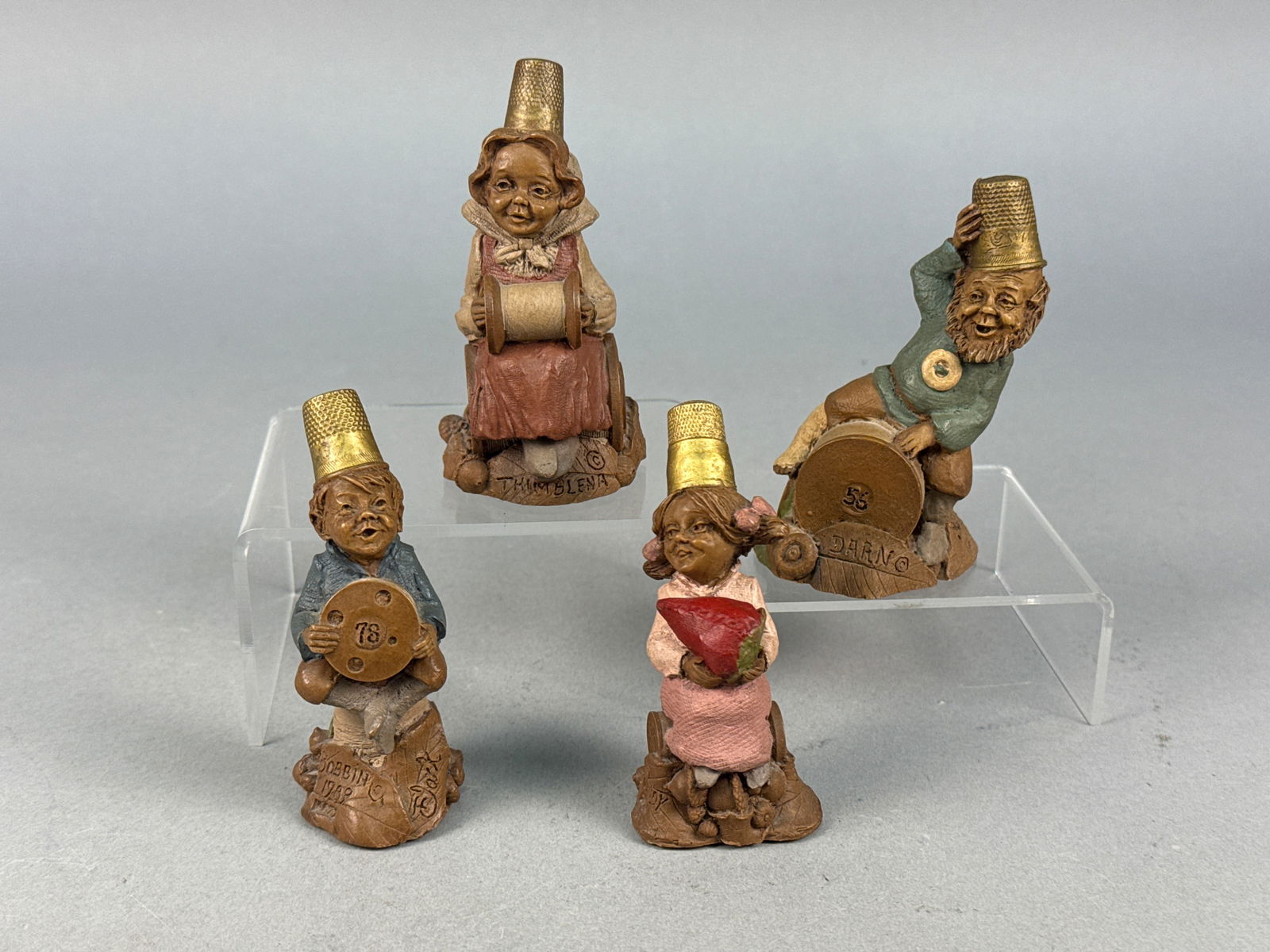 A Group of Tom Clark for Cairn Studio Thimble Gnome Figurines (1 of 7)