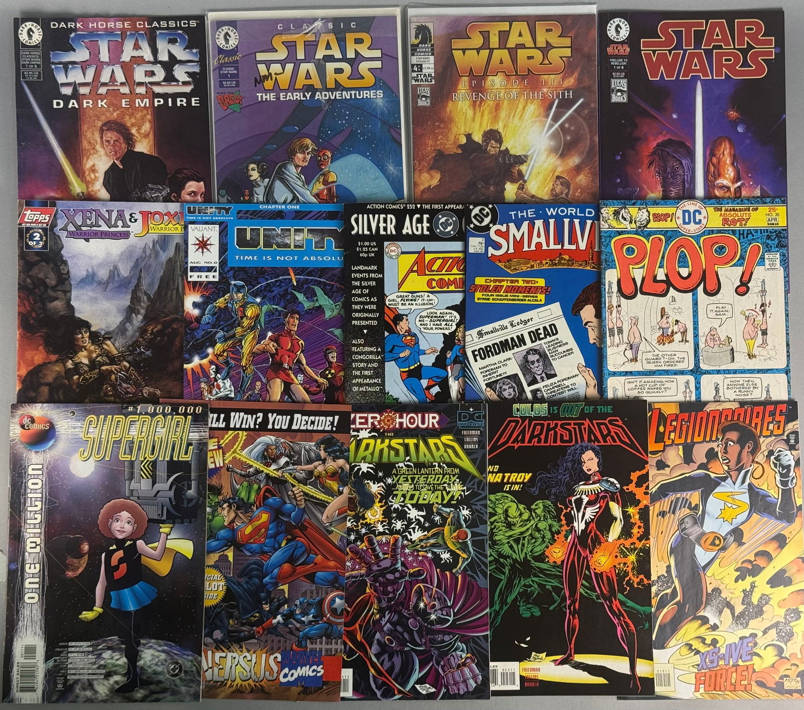 A Collection of DC, Marvel, and Dark Horse Comic Books Including Star Wars Titles (1 of 6)