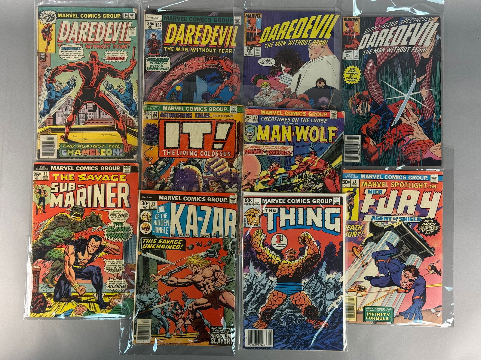 A Collection of Marvel Bronze and Copper Age Comic Books Including Daredevil and The Thing (1 of 5)