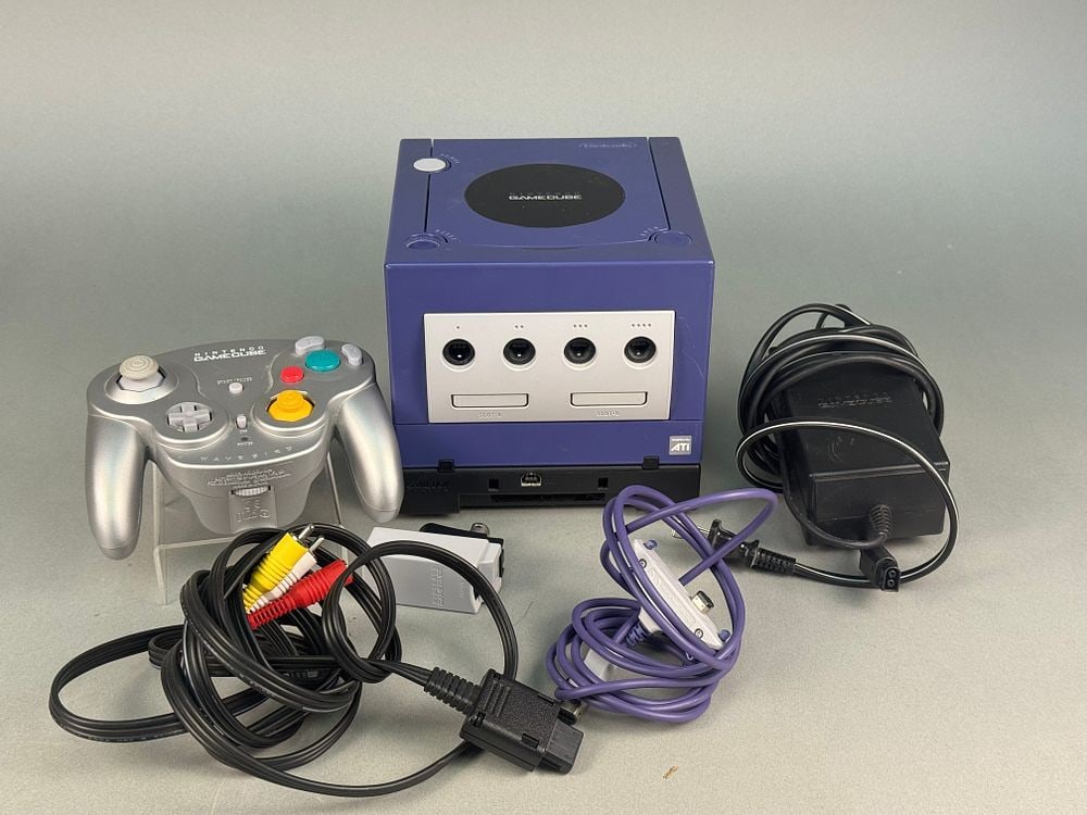 A Collection of Nintendo GameCube Indigo Console and Accessories (1 of 7)