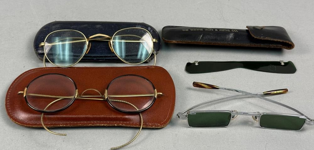 A Collection of Vintage Eyewear Including Bausch & Lomb Spectacles (1 of 9)