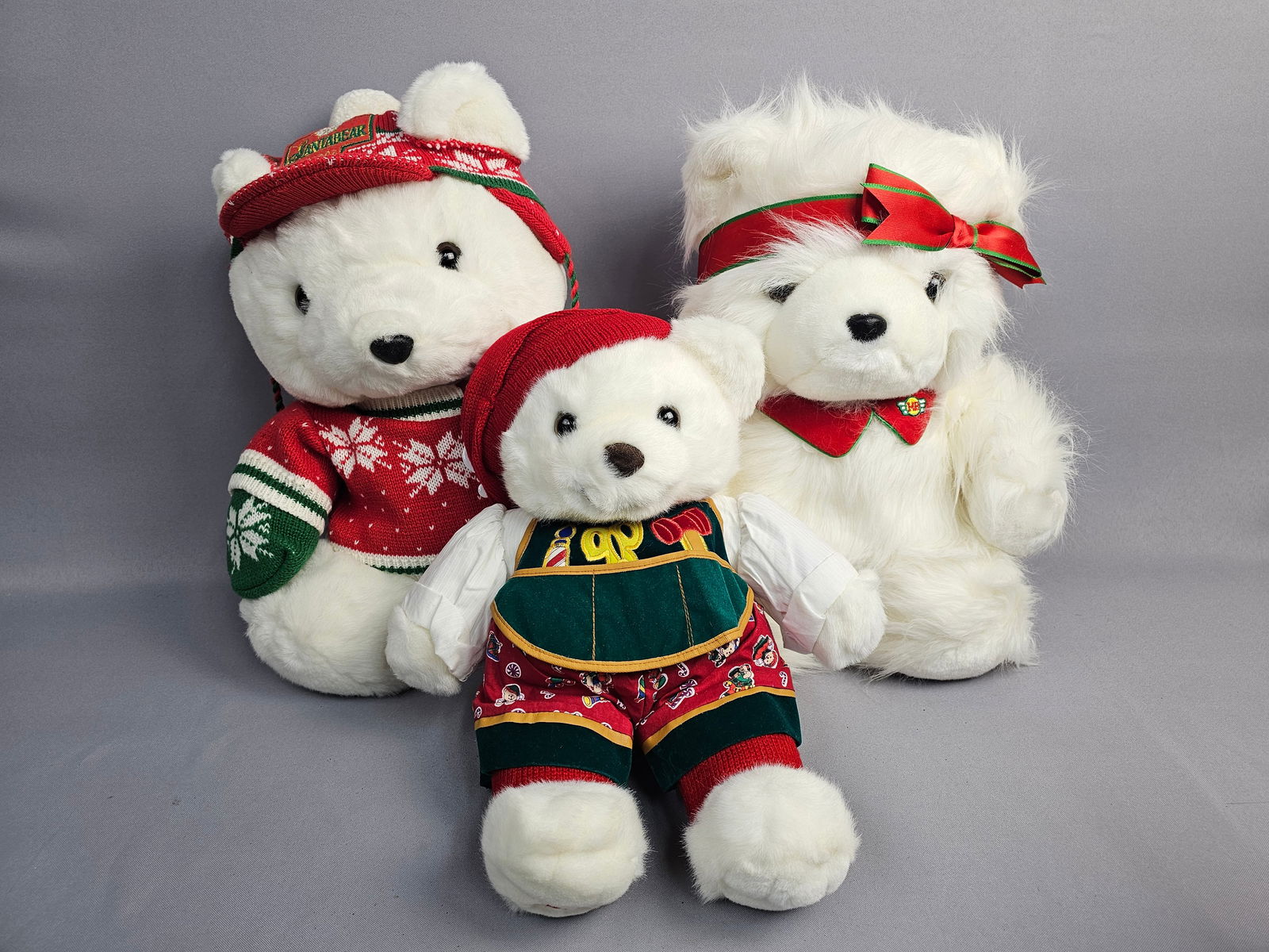 A Trio of Vintage Santabear and Santa's Magical Toyshop Plush Bears (1 of 14)