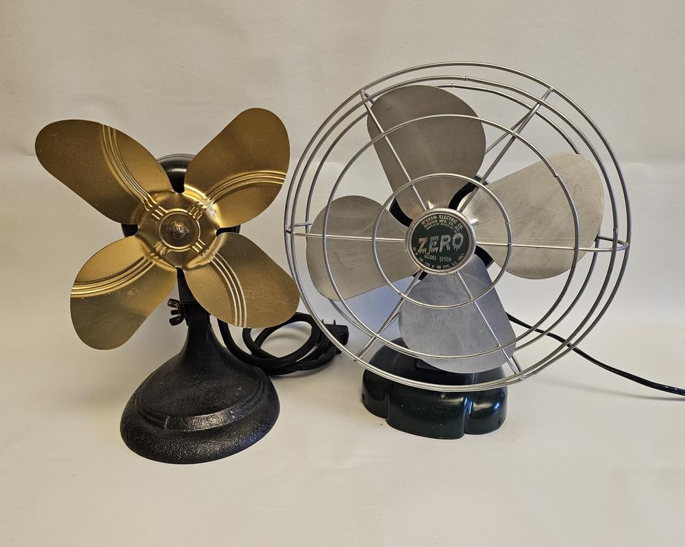 Two Vintage Electric Fans Including a McGraw Electric Co. Zero Model 1250R (1 of 13)