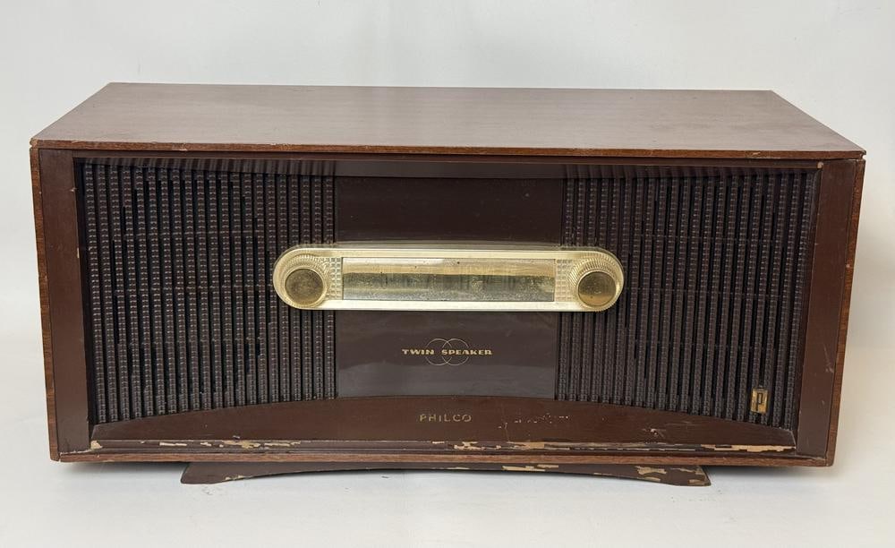 Philco Model E-818 Twin Speaker Mid Century Modern Tube Radio (1 of 7)