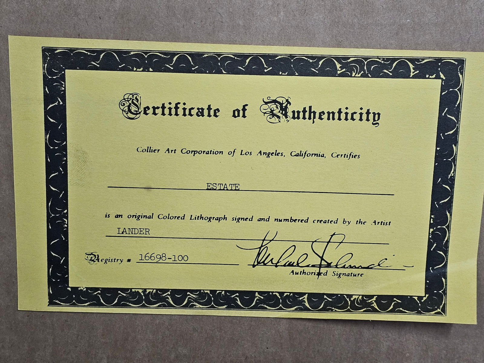 Lander Estate Signed and Numbered Colored Lithograph - 6