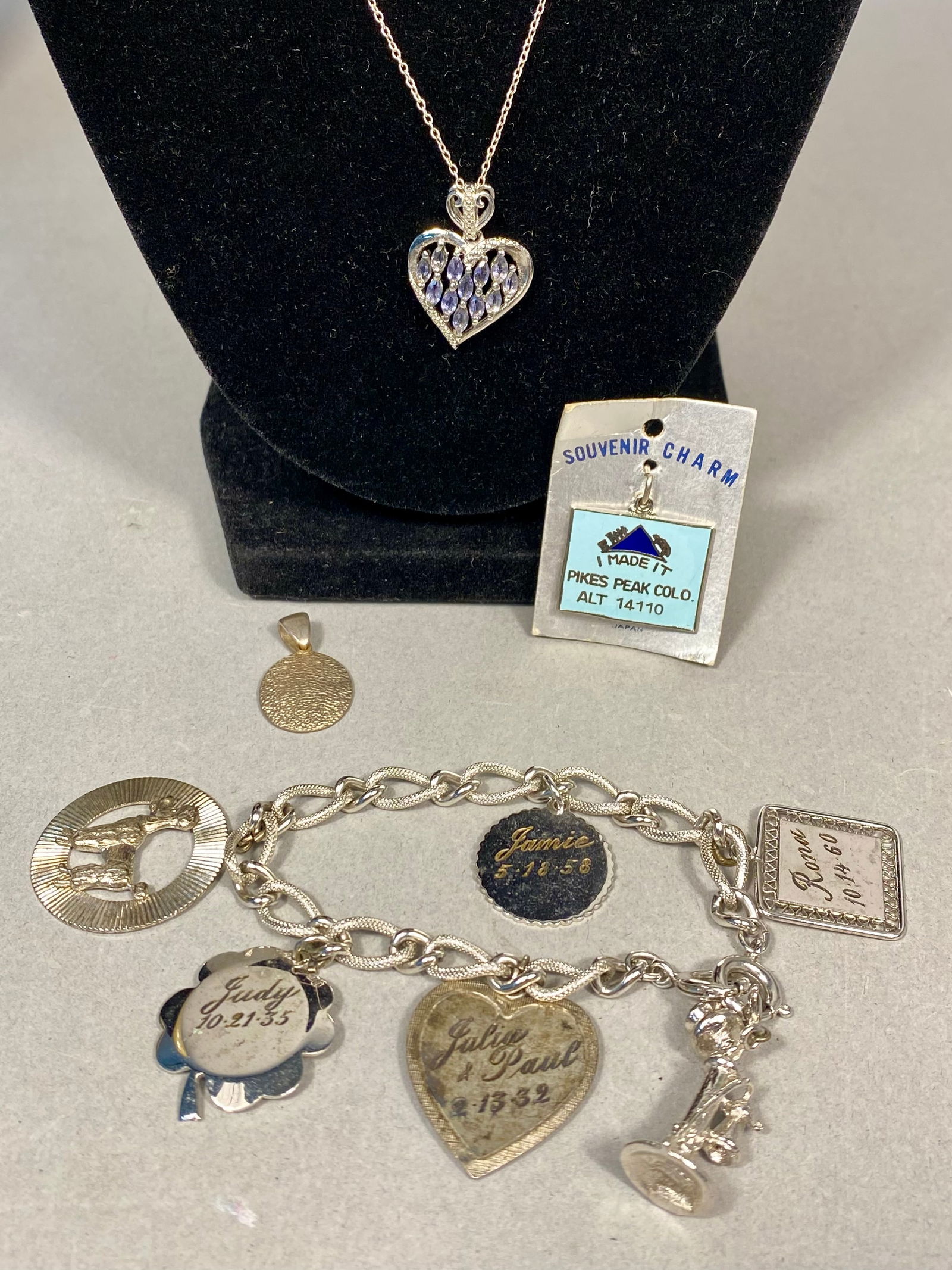 Sterling Silver and Mixed Metal Jewelry Collection Featuring Personalized Charm Bracelet and (1 of 8)