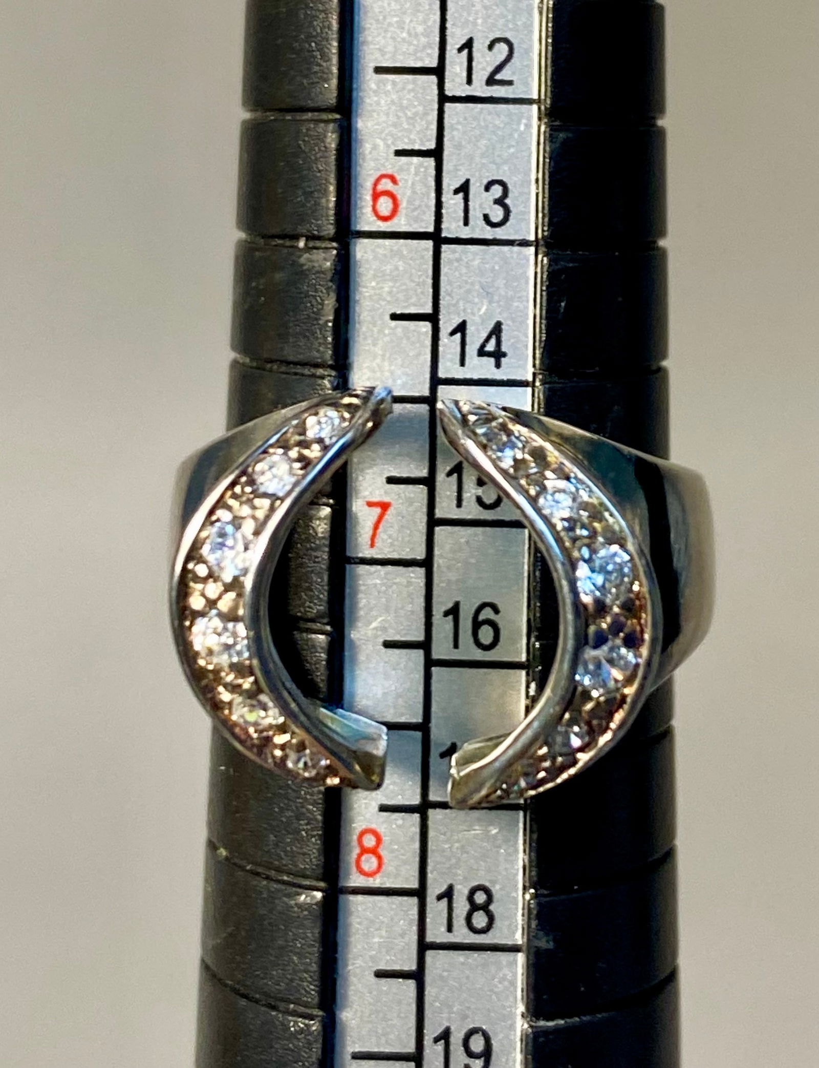 Sterling Silver Interchangeable Gemstone Cocktail Ring, 4.7g - 5