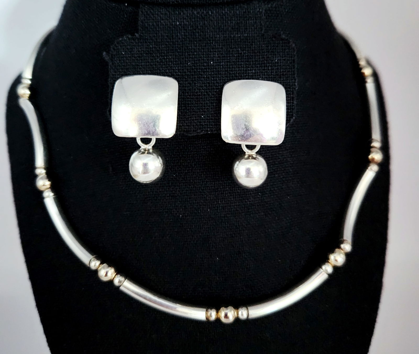 Sterling Necklace & Earrings 24.2 Grams (1 of 7)