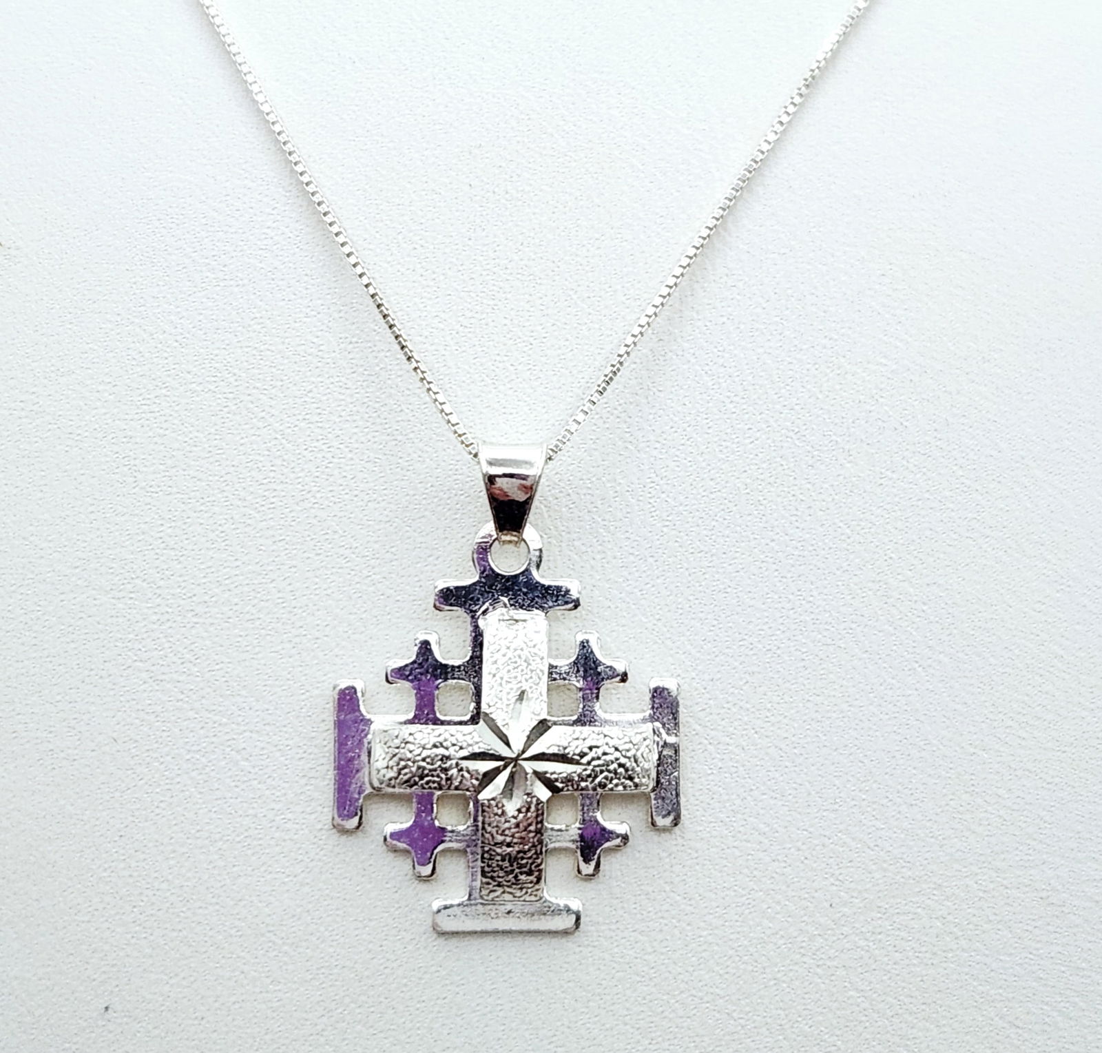 Jerusalem Cross Sterling Necklace 3.4 Grams (1 of 8)